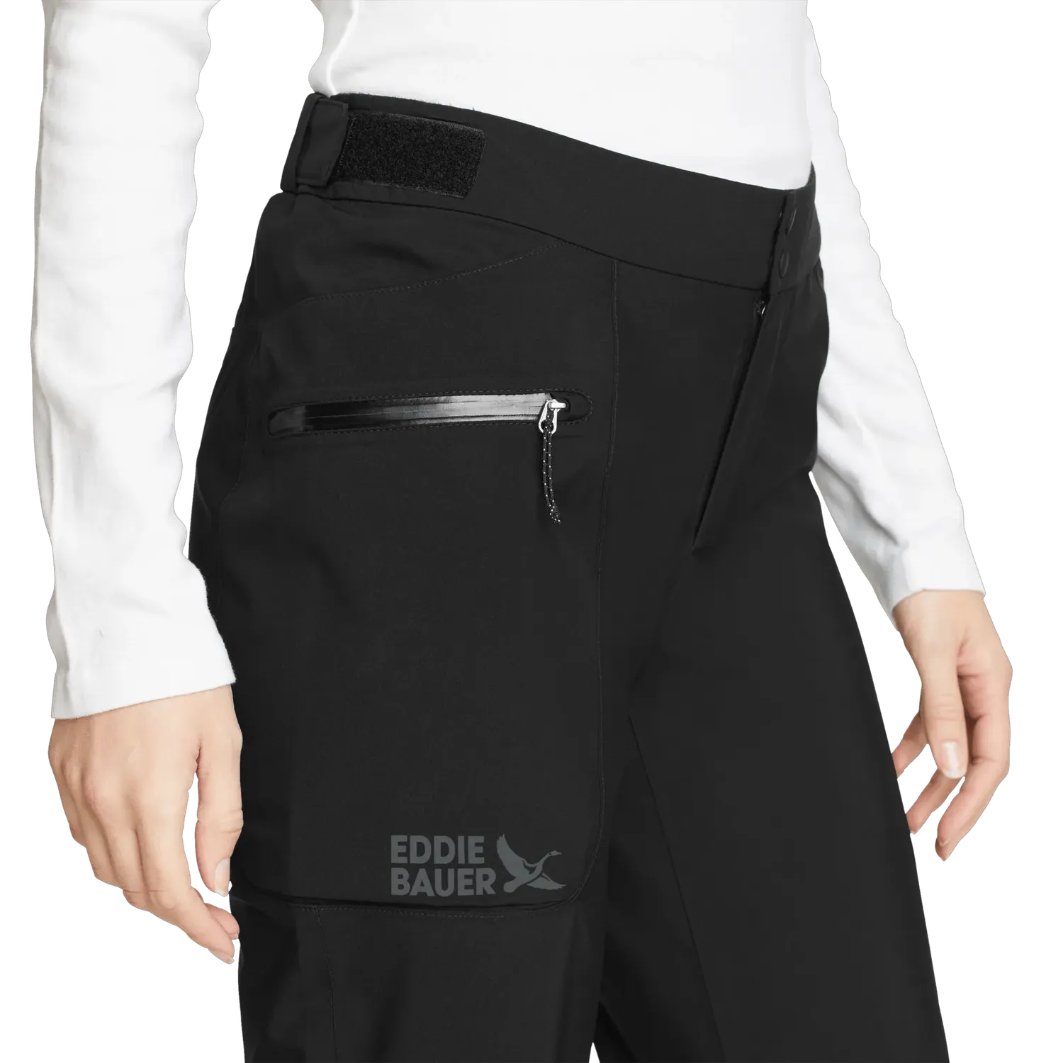 Eddie Bauer Cloud Cap pantaloni de ploaie negri stretch