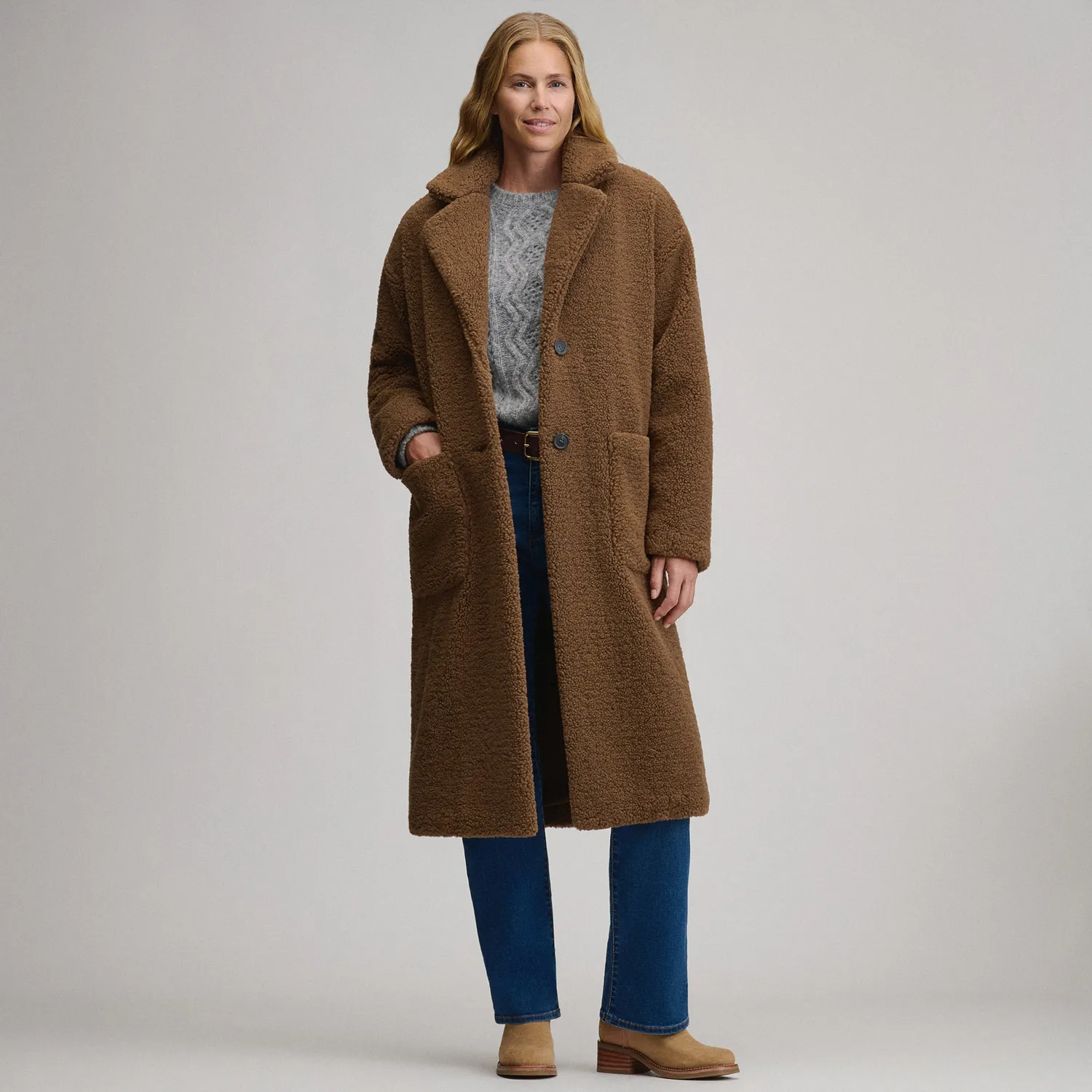 Eddie Bauer Plush palton trenci dama Negru calduros