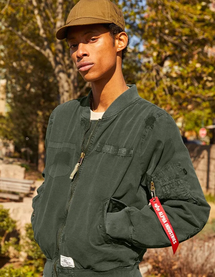 Alpha Industries L-2B Rip and Repair bomber OG-107 green