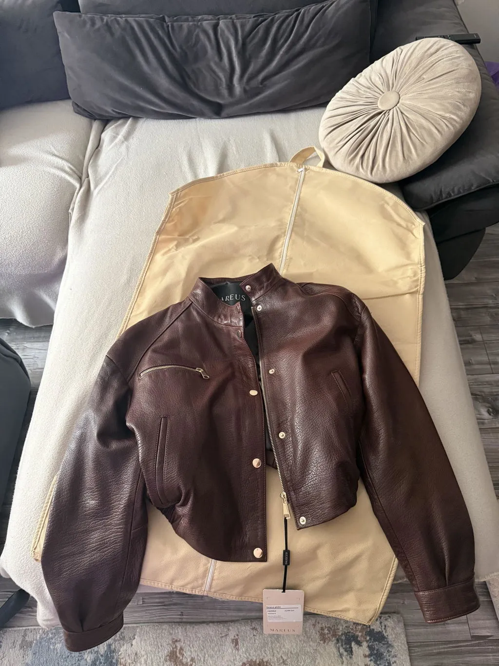 Mareus geaca piele Amber Cognac 622 cognac 50 cm