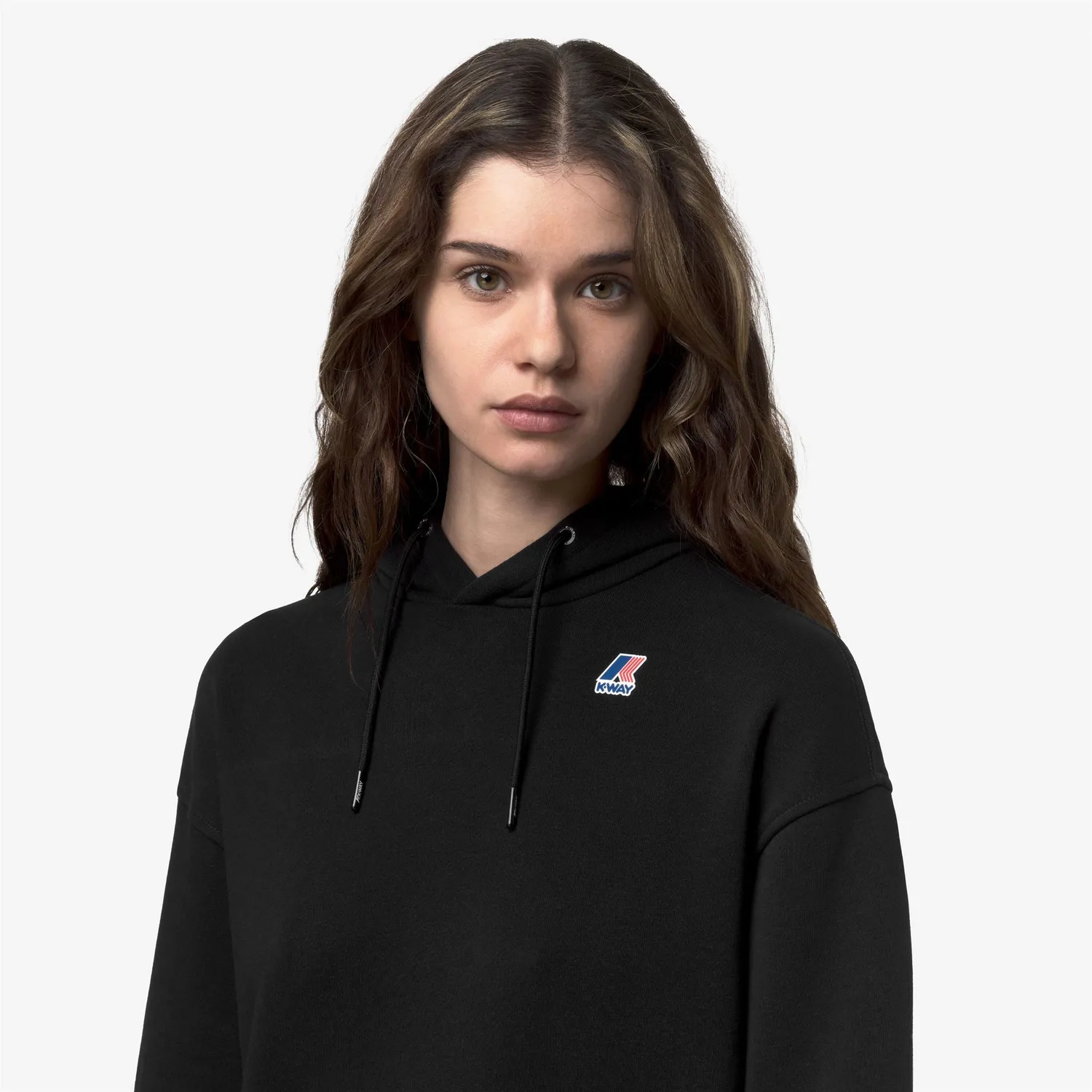 K-Way Ninette Poly Cotton hanorac negru S fleece