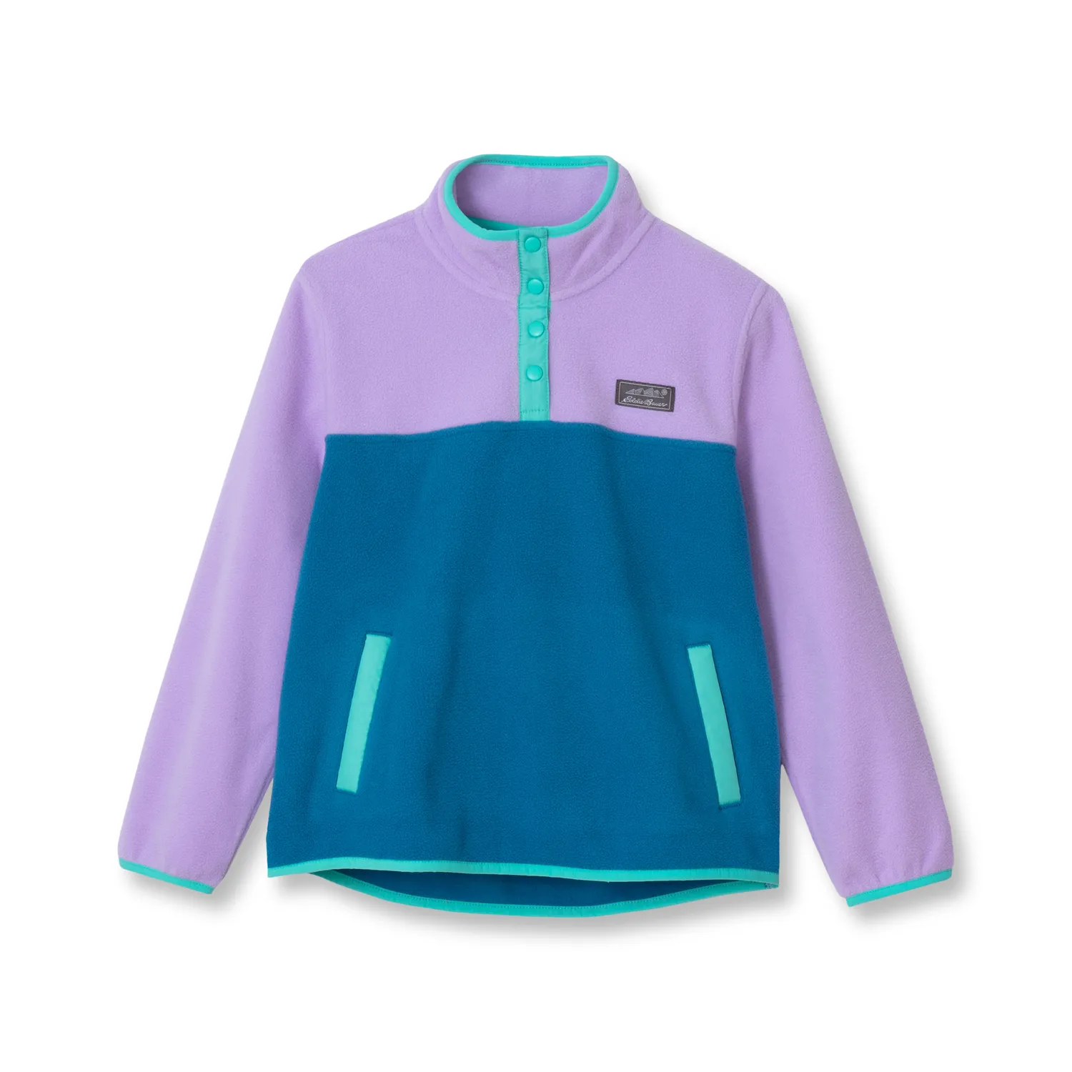 Eddie Bauer Quest Fleece Snap Neck pulover Carnation moale