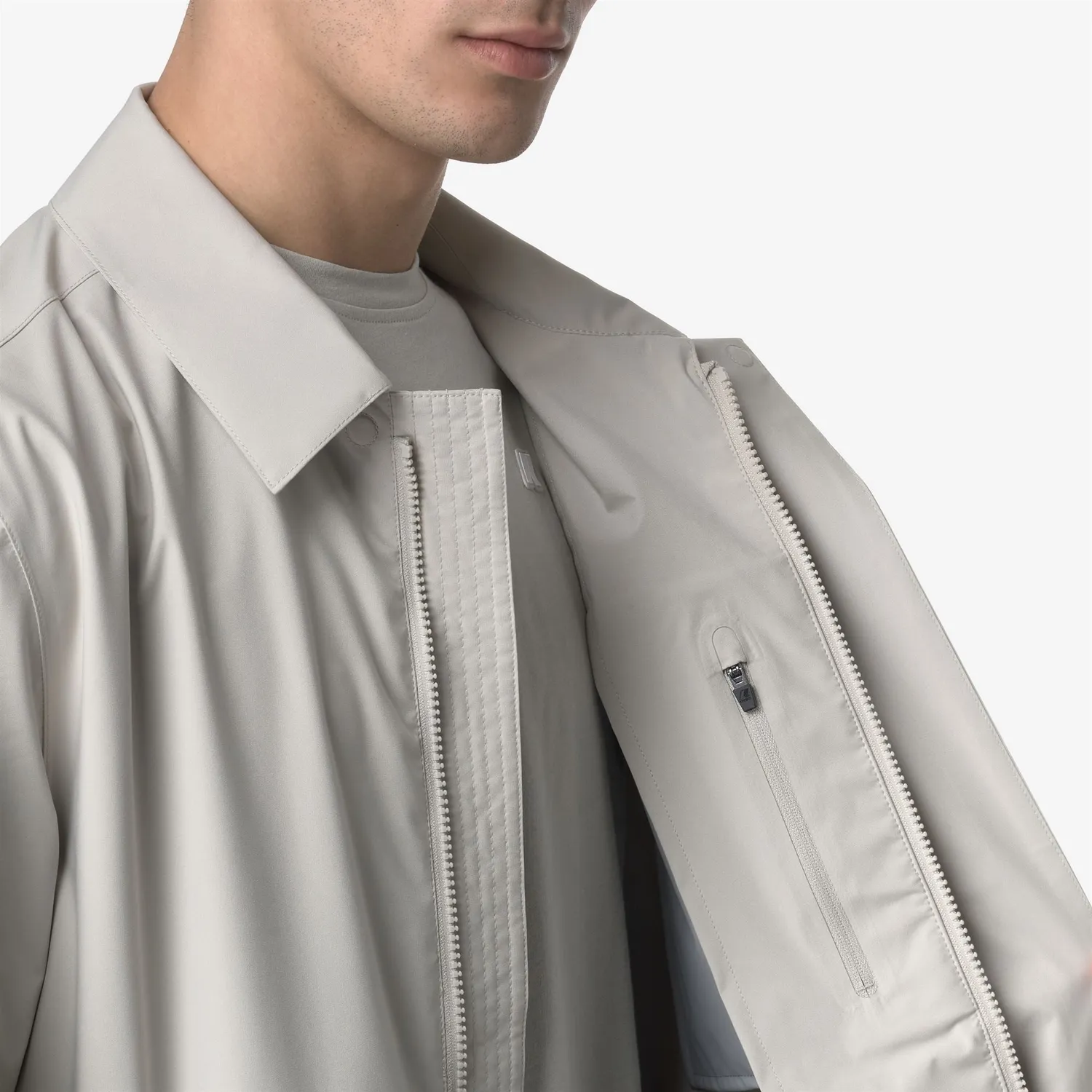 K-Way Kenley geaca barbati bej 3/4 impermeabila stretch