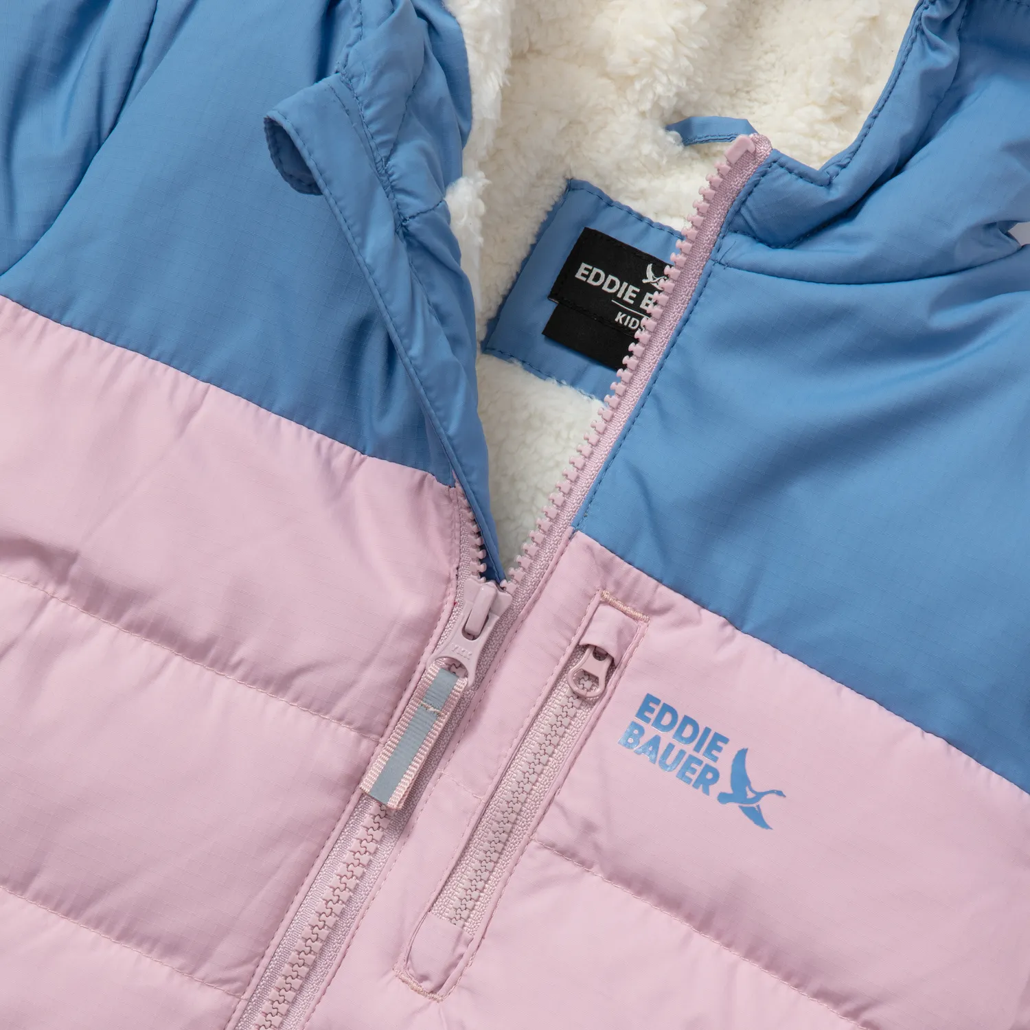 Eddie Bauer Classic Down geaca fetite canal blue puf