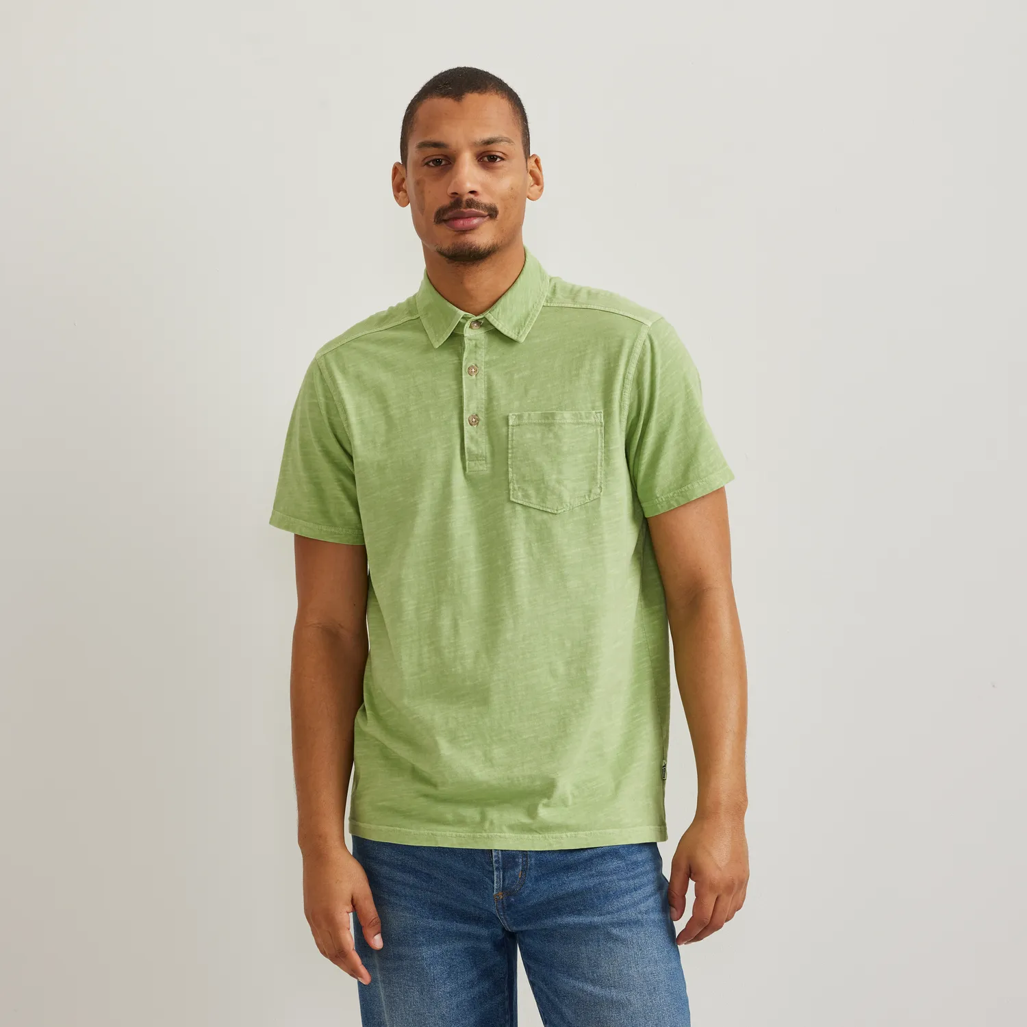 Eddie Bauer Sunwashed tricou polo barbati albastru bumbac