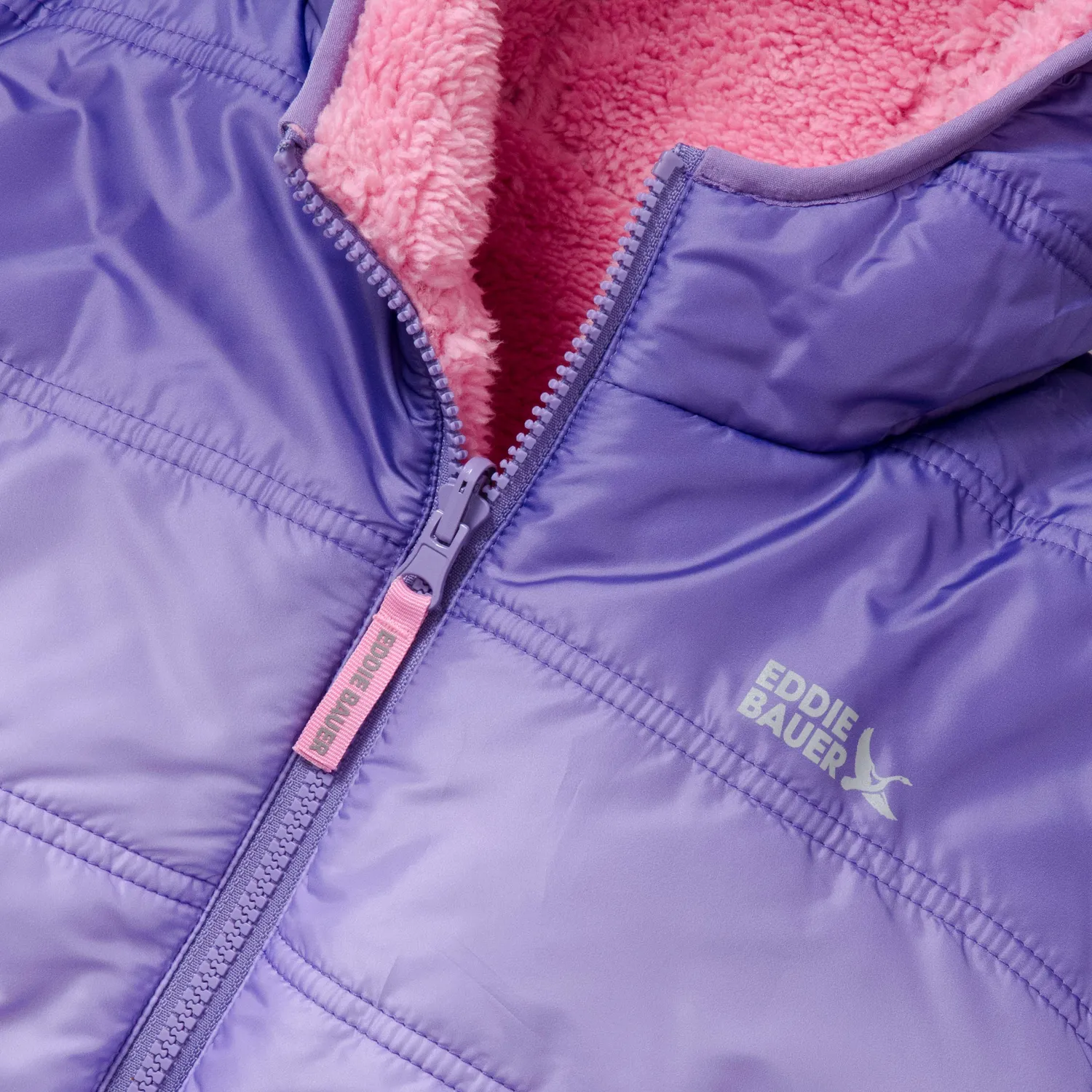 Eddie Bauer Deer Harbor Reversible Hooded geaca Blush fete