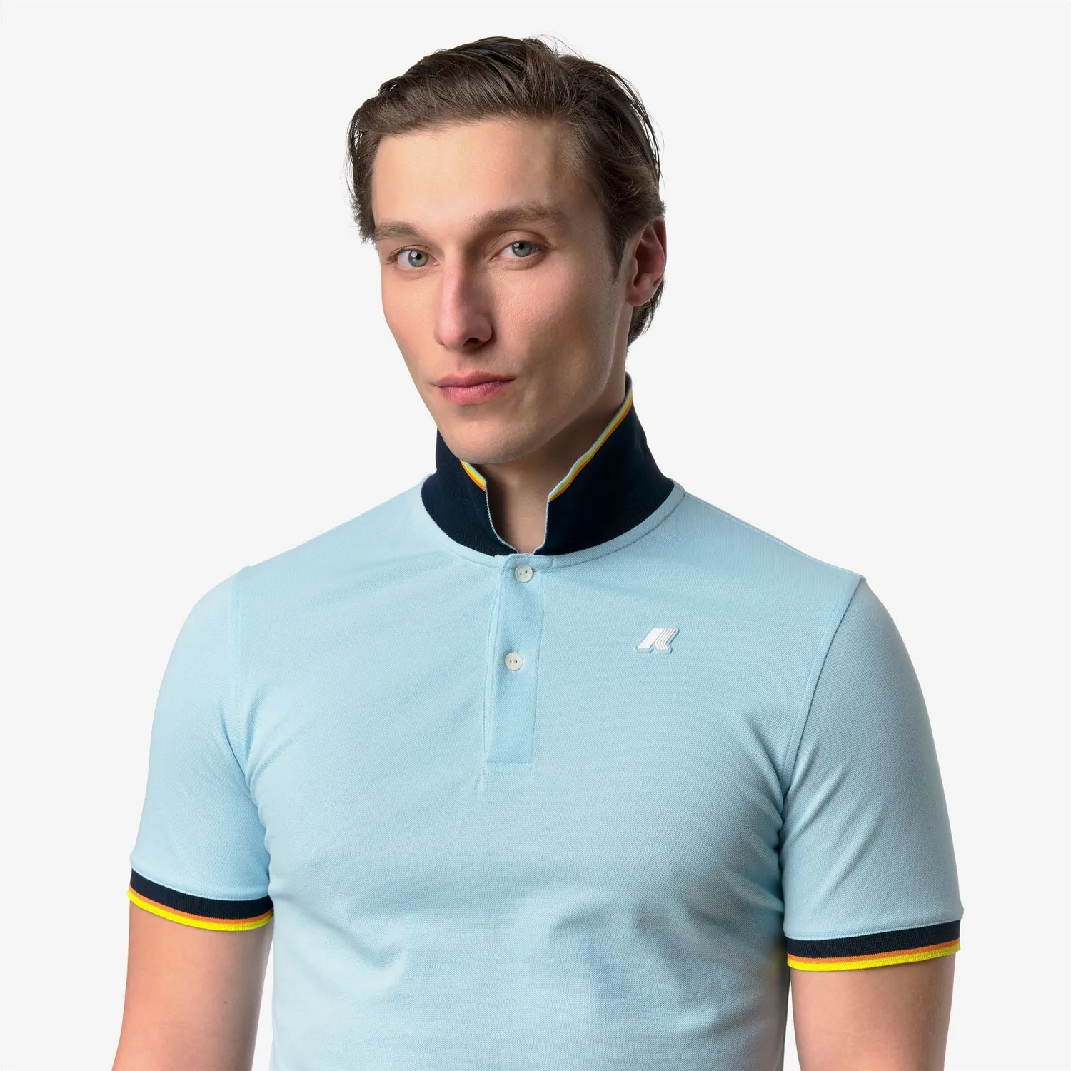 K-Way Vincent polo bărbați albastru slim