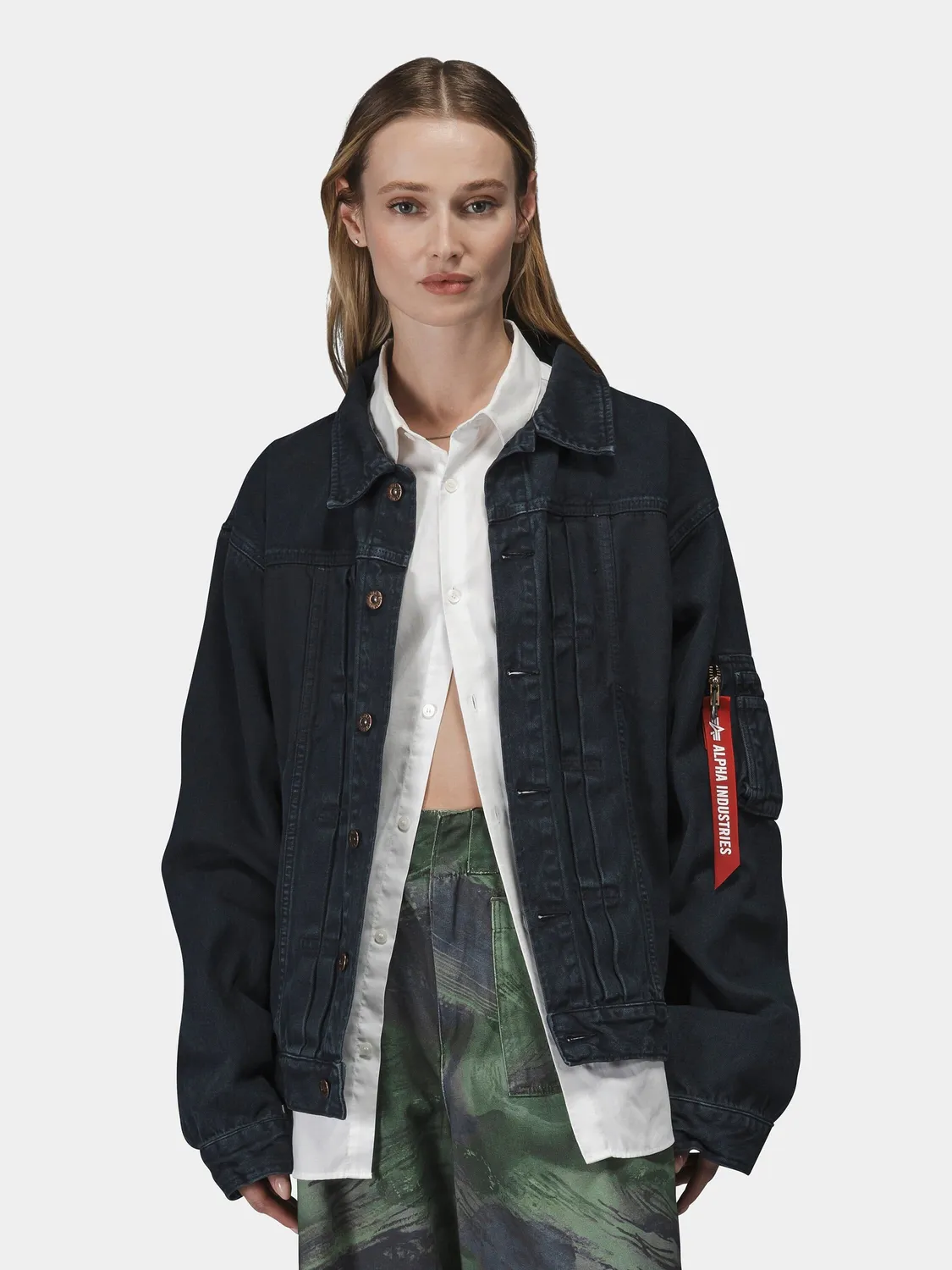 Alpha Industries CTN Work Overshirt camasa Replica Blue bumbac