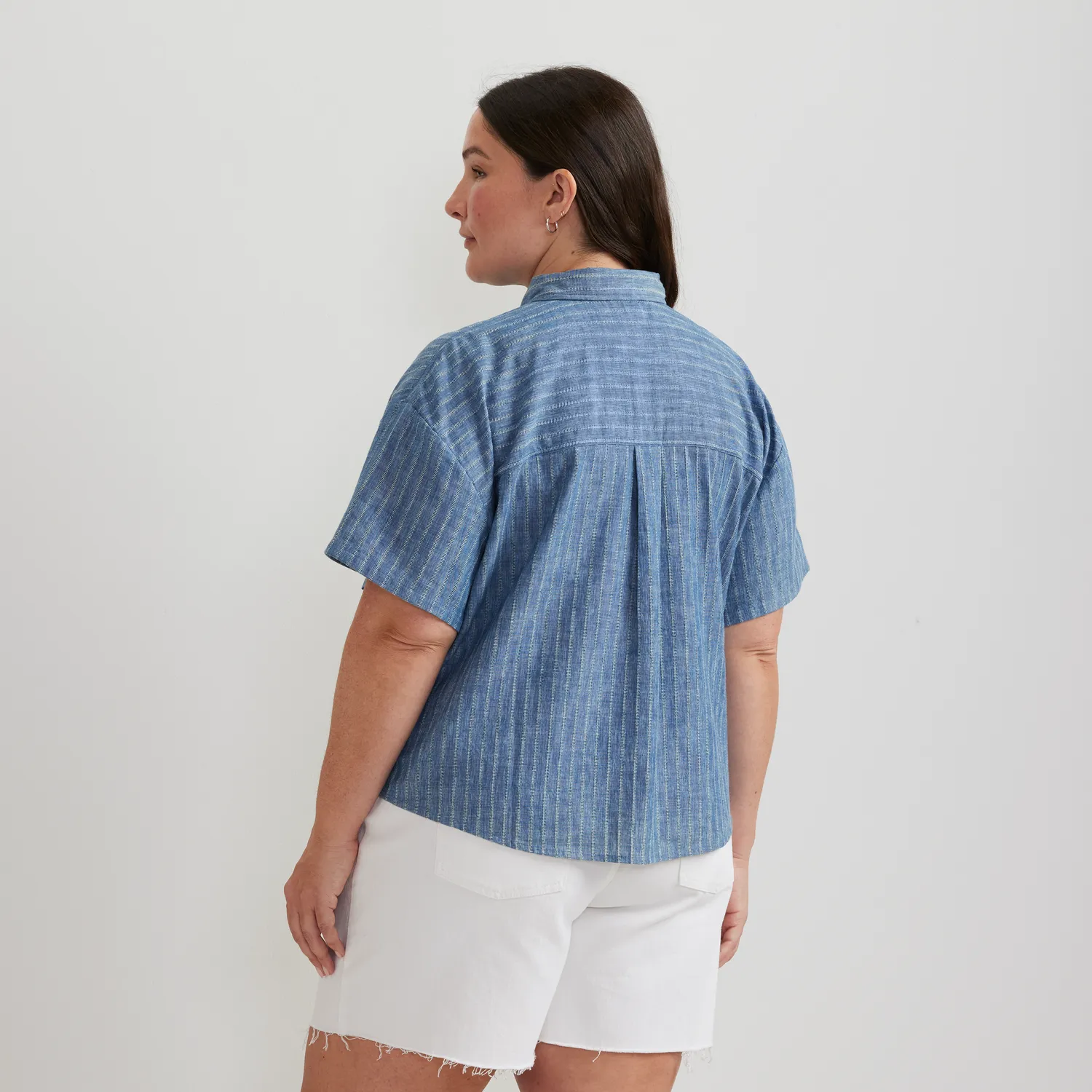 Eddie Bauer Destination Utility camasa dama Indigo cu dungi