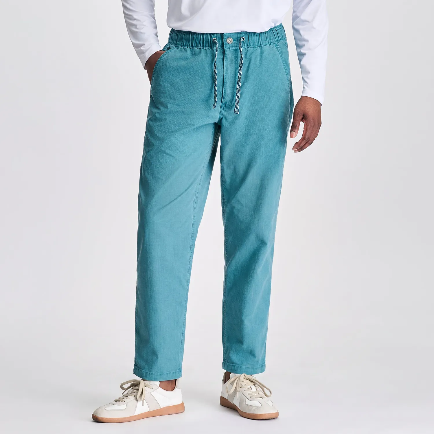 Eddie Bauer Top Out Stretch Ripstop pantaloni Aegean M elastici