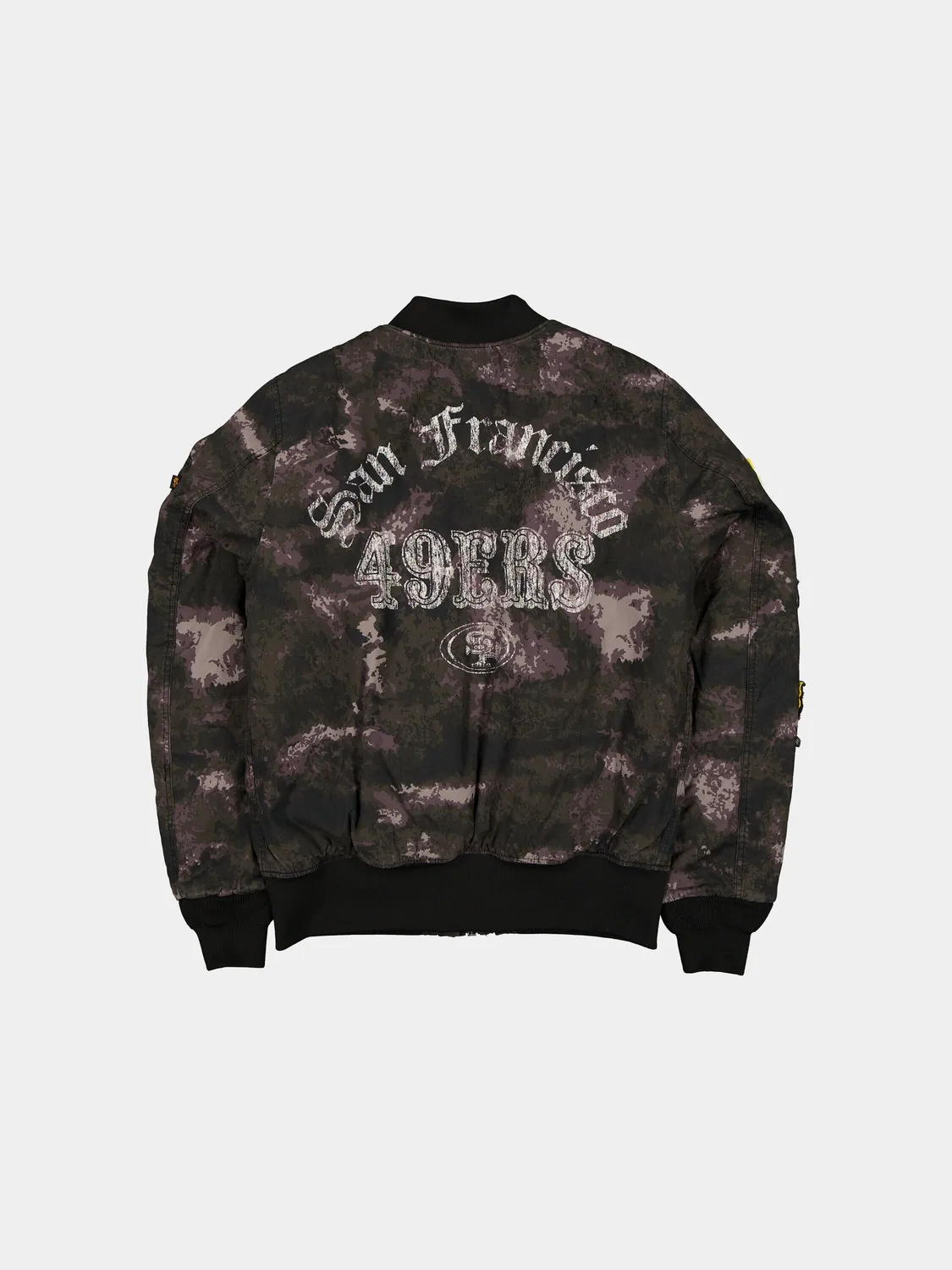 Alpha Industries 49ers MA-1 bomber negru camuflaj