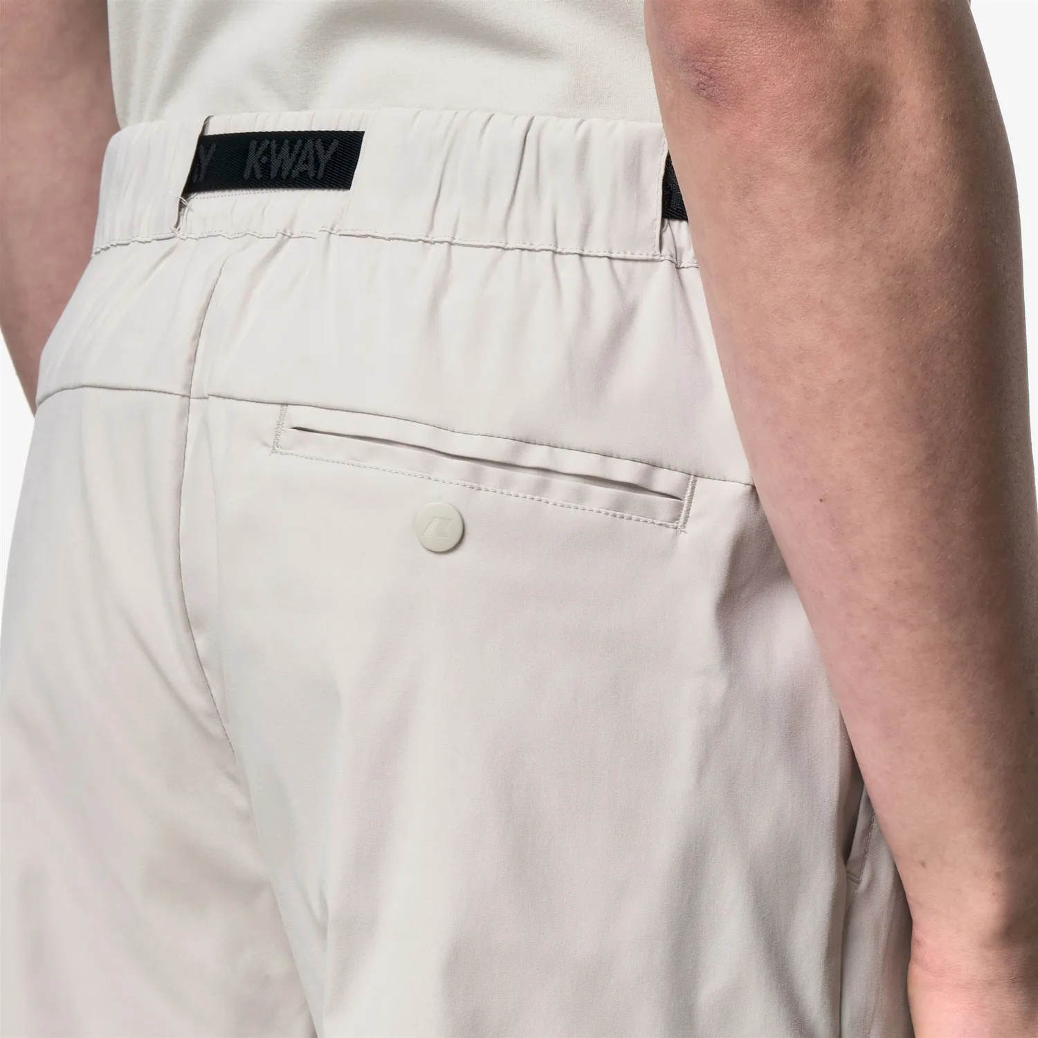 K-Way Bourrier shorts barbati bej sport cu buzunare