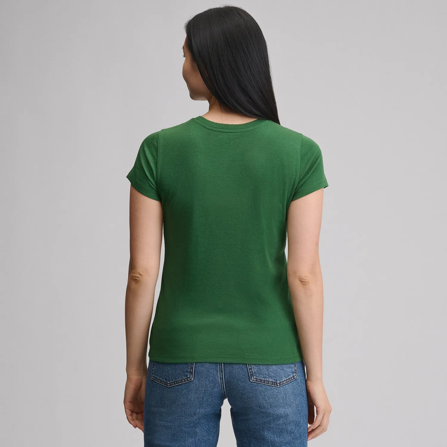 Eddie Bauer Everyday Crewneck tricou dama maneca scurta alb bumbac