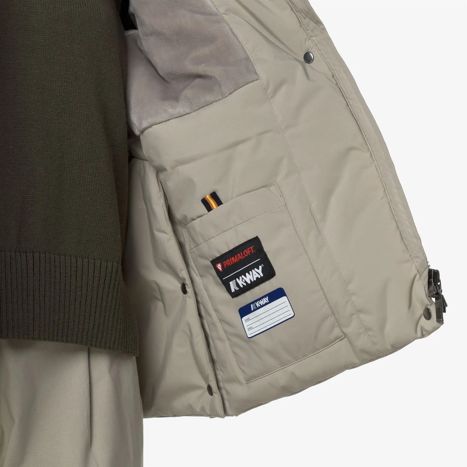 K-Way Marlette K6133YW geaca bej XS-2XL cu gluga