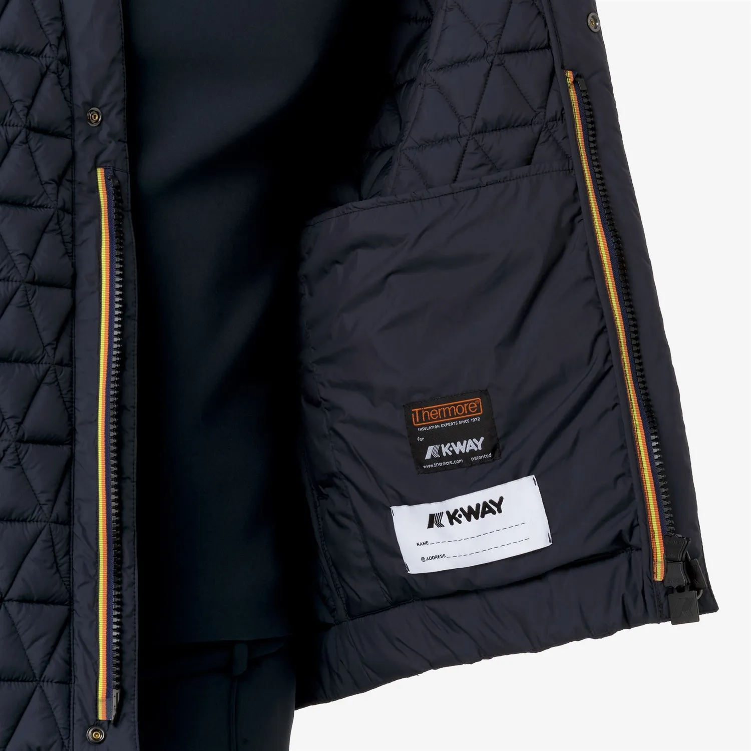 K-Way Cardy Tech Thermo Light geaca scurta Black Ash matlasata