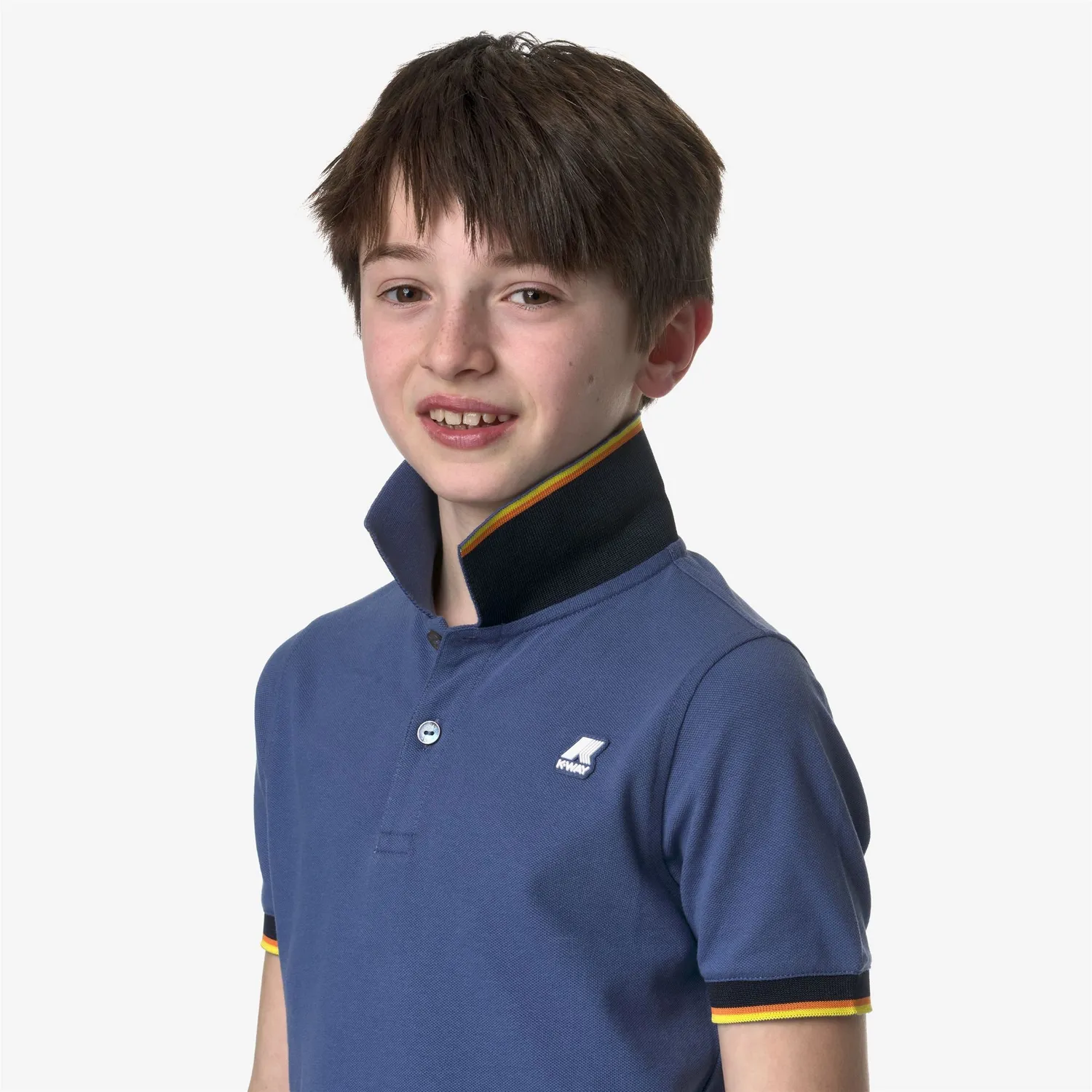 K-Way Vincent P. Vincent tricou polo albastru bumbac