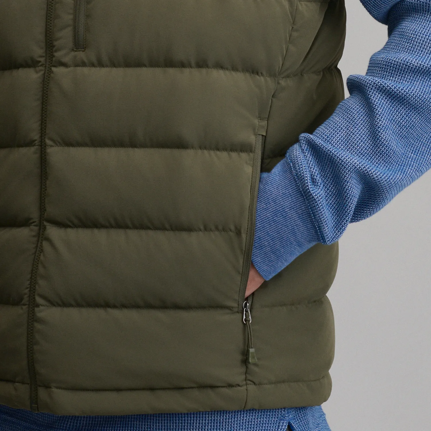 Eddie Bauer EB Stretch Down vesta puf neagra calduroasa