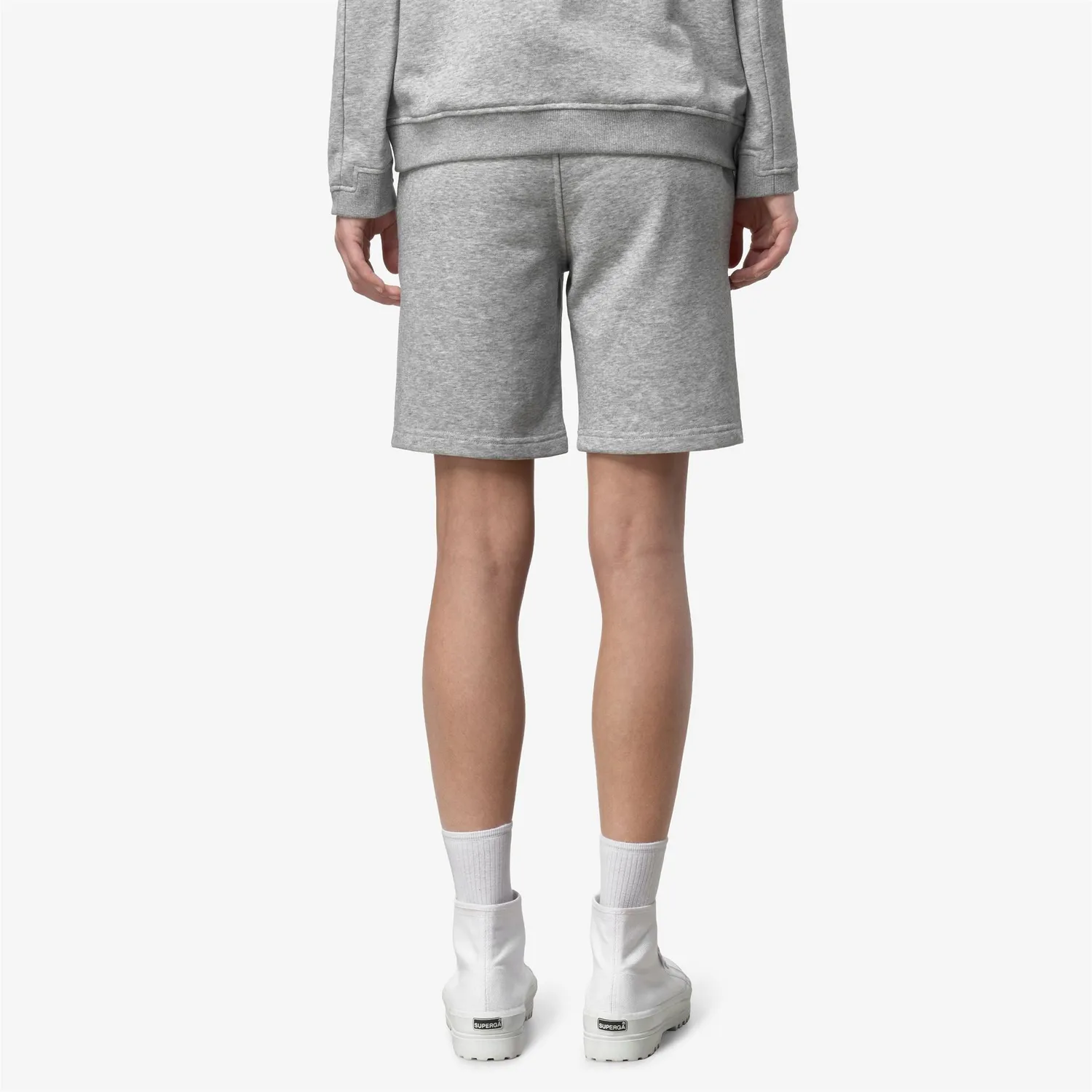 K-Way Casimir Poly Cotton shorts unisex Grey Mel bumbac