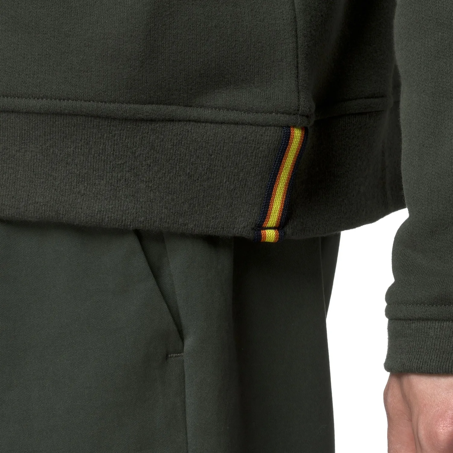 K-Way Perruel Cotton Cashmere hanorac barbati verde bumbac