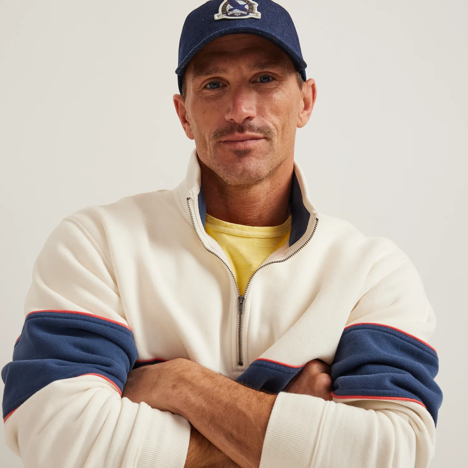 Eddie Bauer Vintage Soft 1/4-Zip pulover Ivory dungi