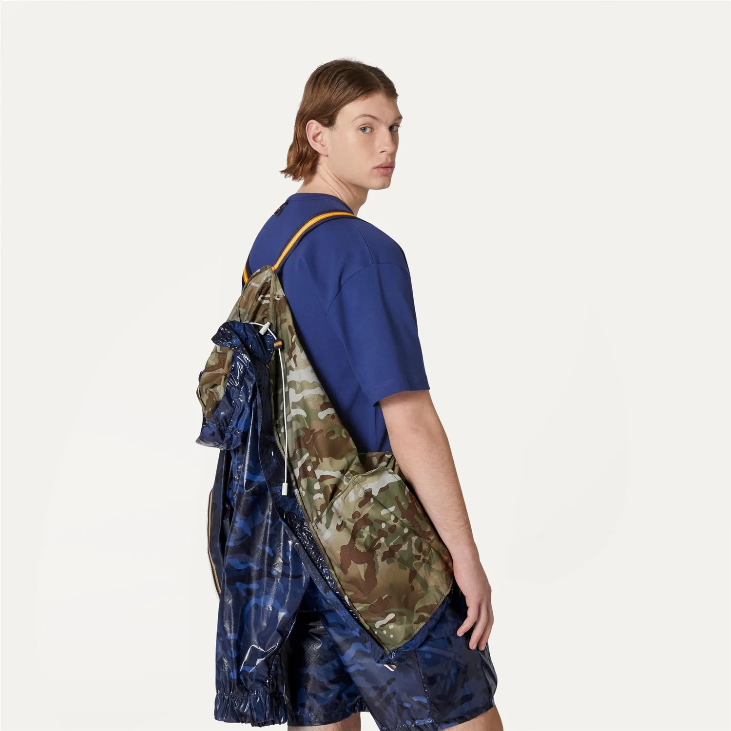 K-Way Claudel Camou geacă camuflaj albastru