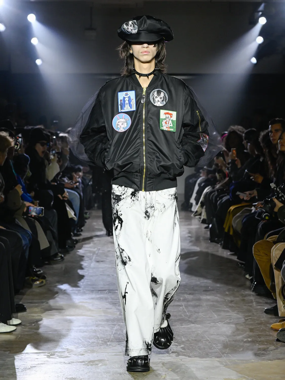 Alpha Industries Kidill Babyart MA-1 geacă bomber neagră brodată