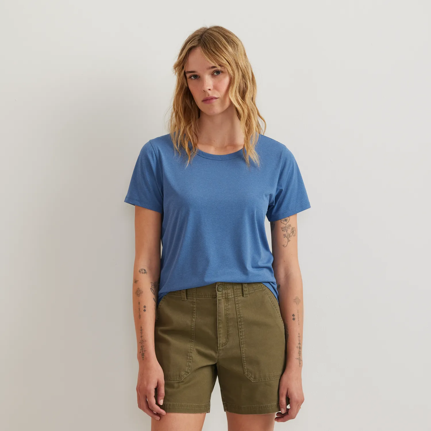 Eddie Bauer Trek Light Hike tricou dama Tile Blue respirabil