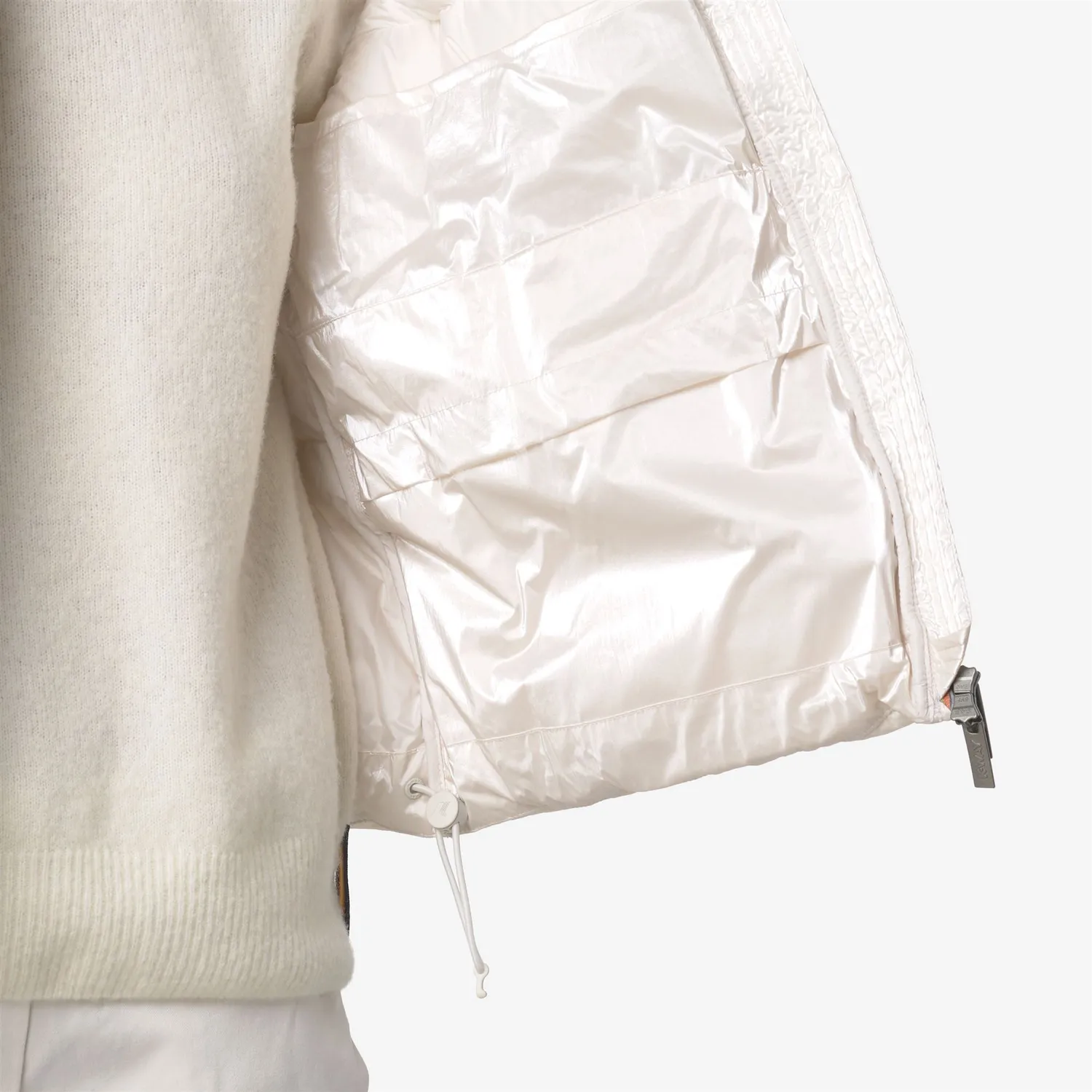 K-Way Thille Thermo Pearly vesta dama alba puf natural
