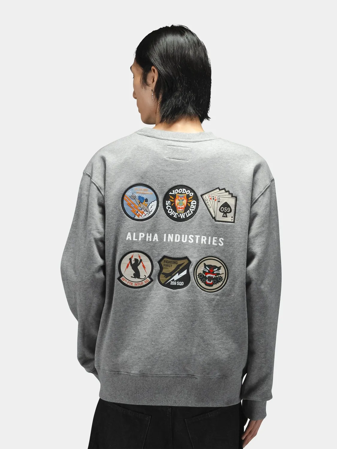 Alpha Industries Patched bluzon negru bumbac