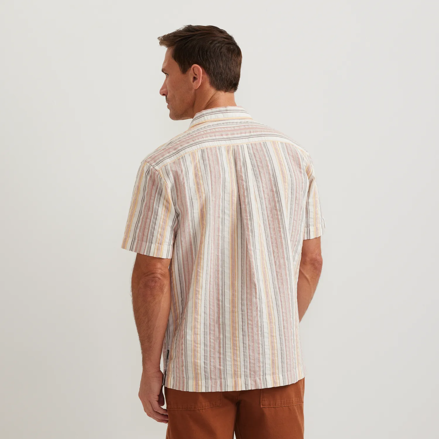 Eddie Bauer Novelty Camp cămașă cu dungi mineral red ușoară