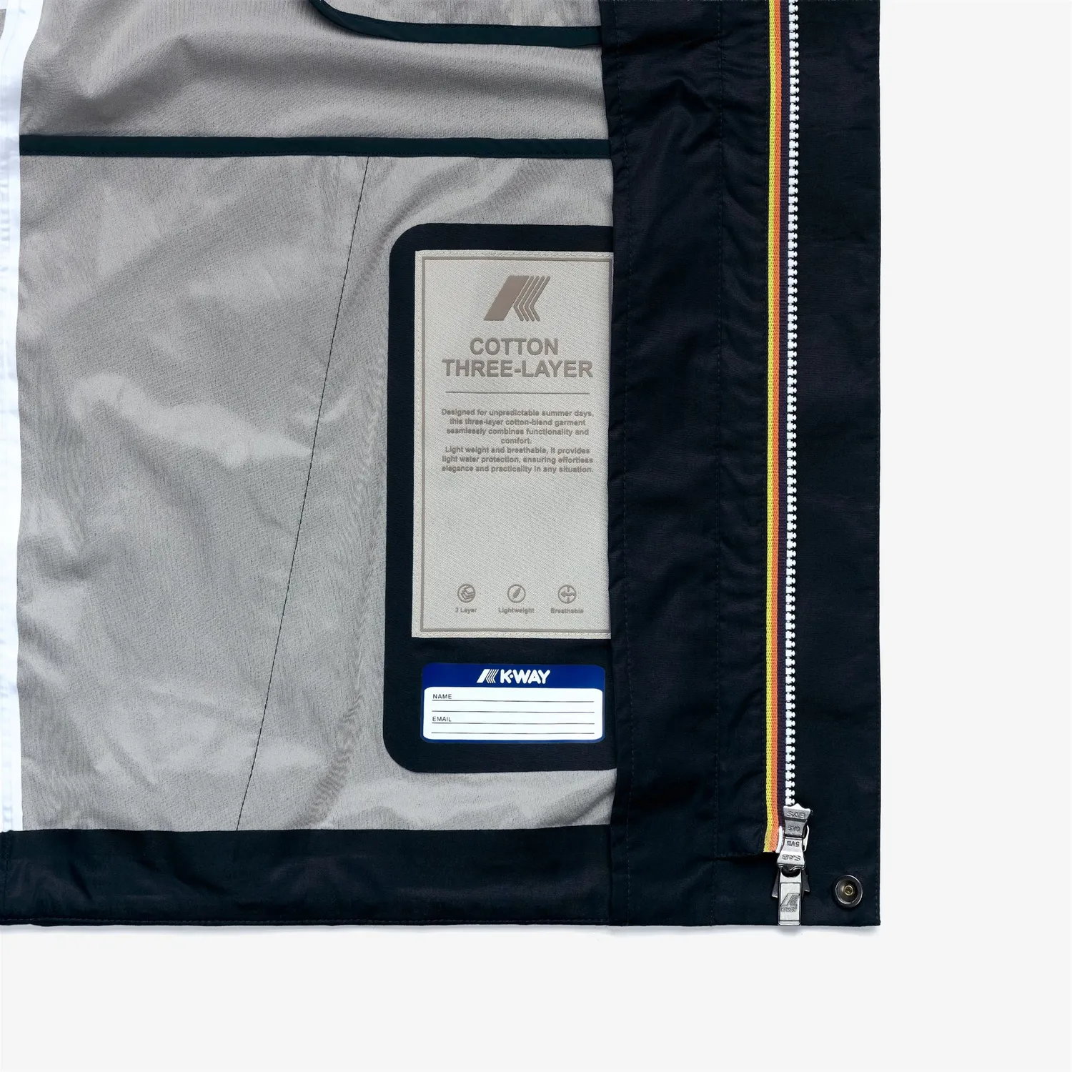 K-Way Jacko Cotton 3Layers geaca barbati albastra