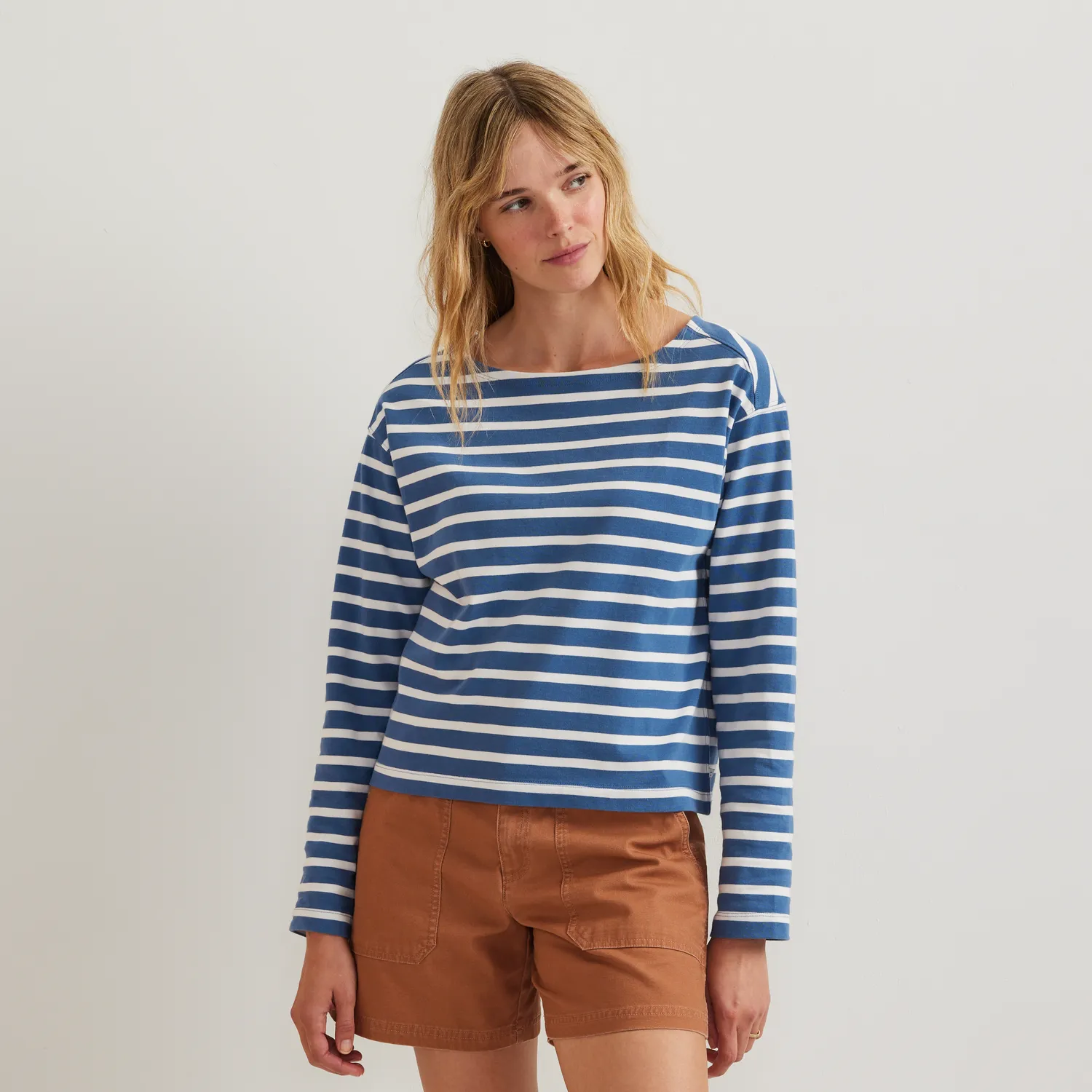 Eddie Bauer Sailor Bateau tricou dama Lt Berry bumbac decupat