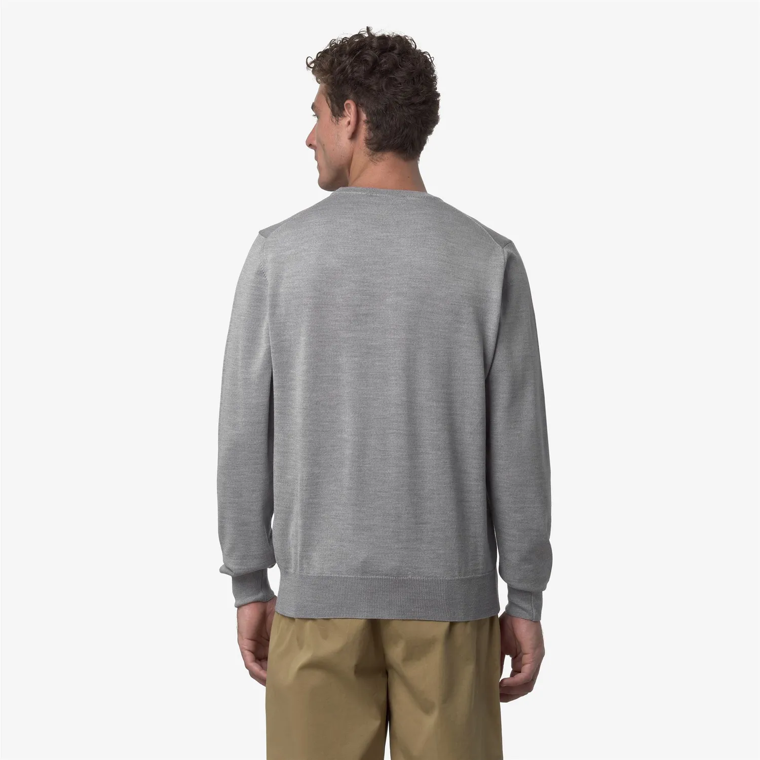 K-Way Sebastien pulover barbati Beige Greyish lana
