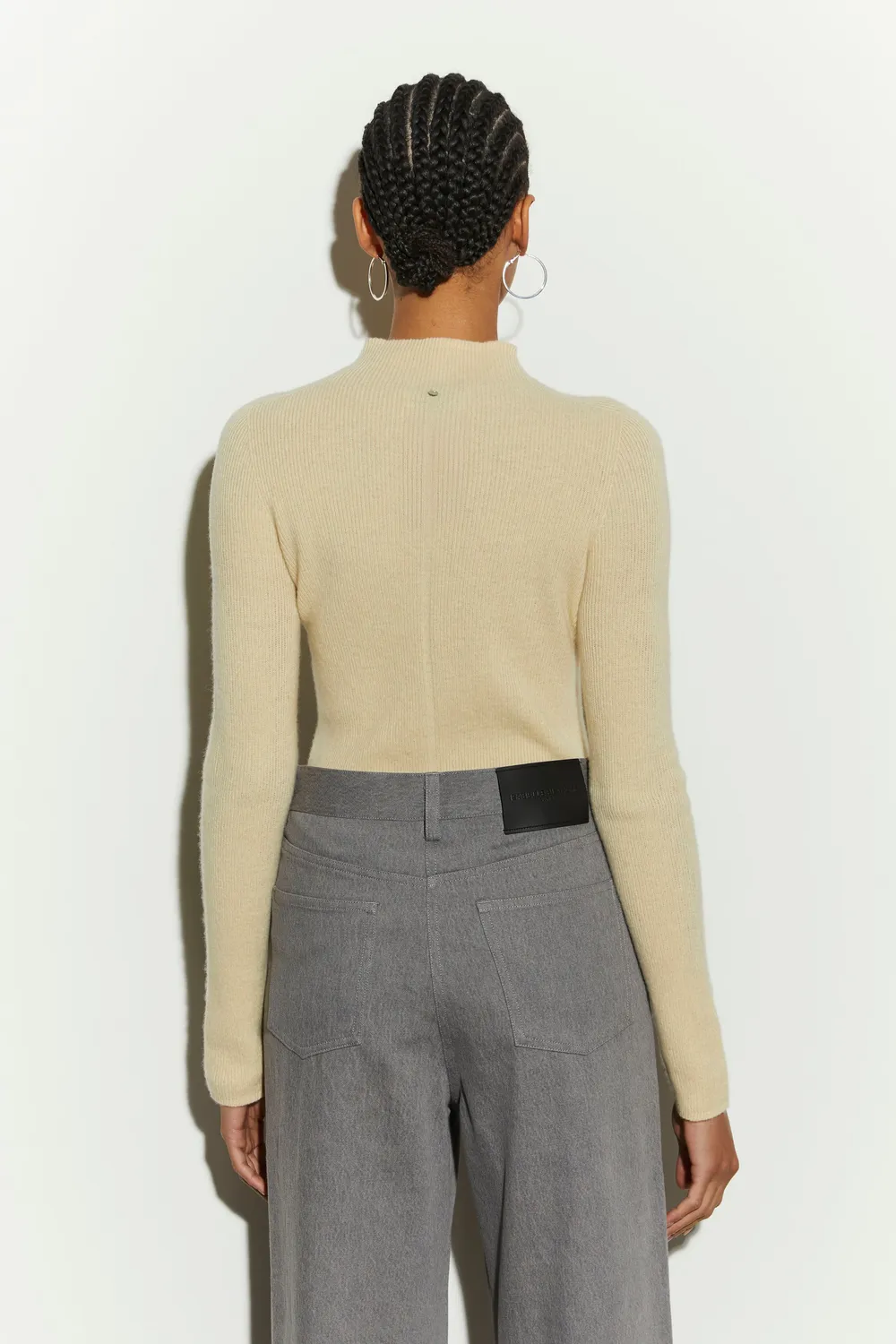 Isabelle Blanche Basic pulover lana banana crepe M