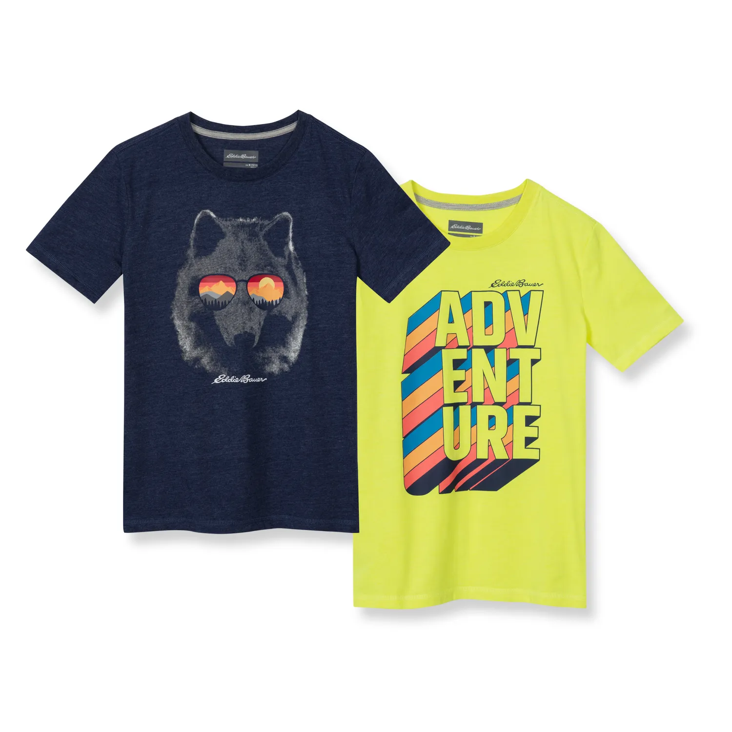 Eddie Bauer Graphic SS T-Shirt tricou baieti alb set 2 buc bumbac