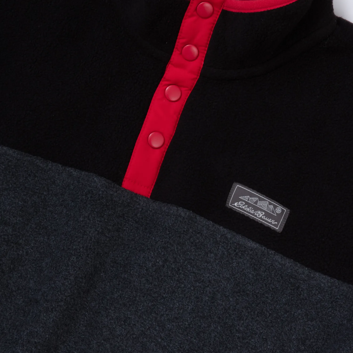 Eddie Bauer Quest Fleece Snap Neck jacheta baieti neagra