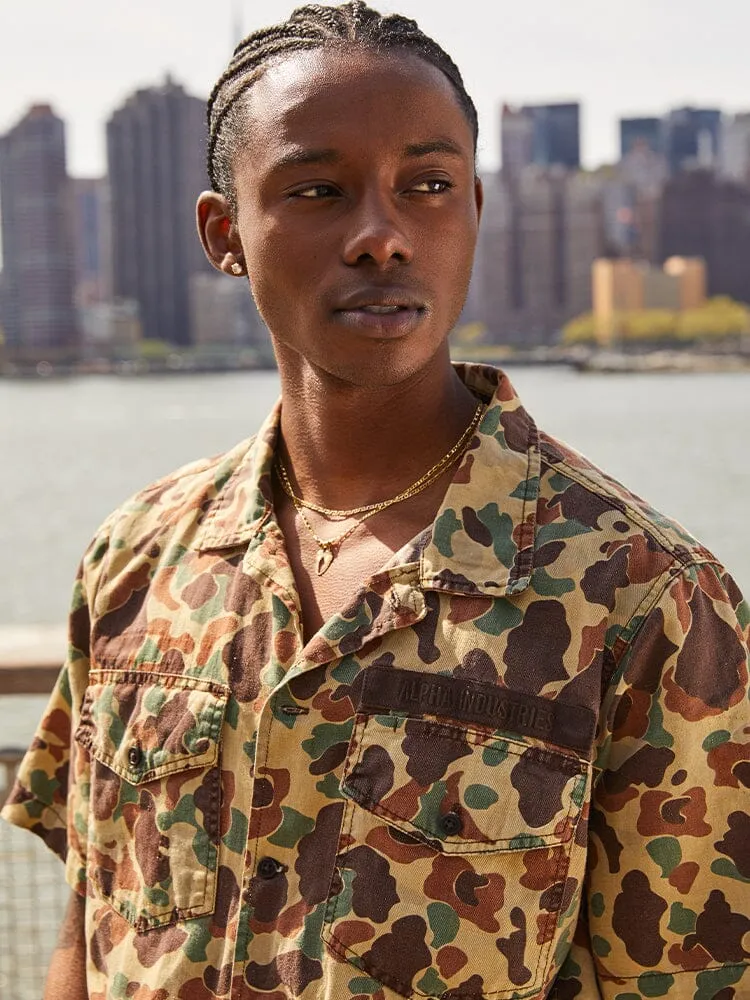 Alpha Industries Fatigue camasa-jacheta camuflaj bumbac