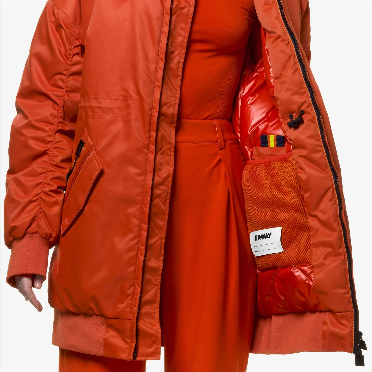 K-Way Lonw Thermo Shiny geaca dama Orange Pumpkin calduroasa