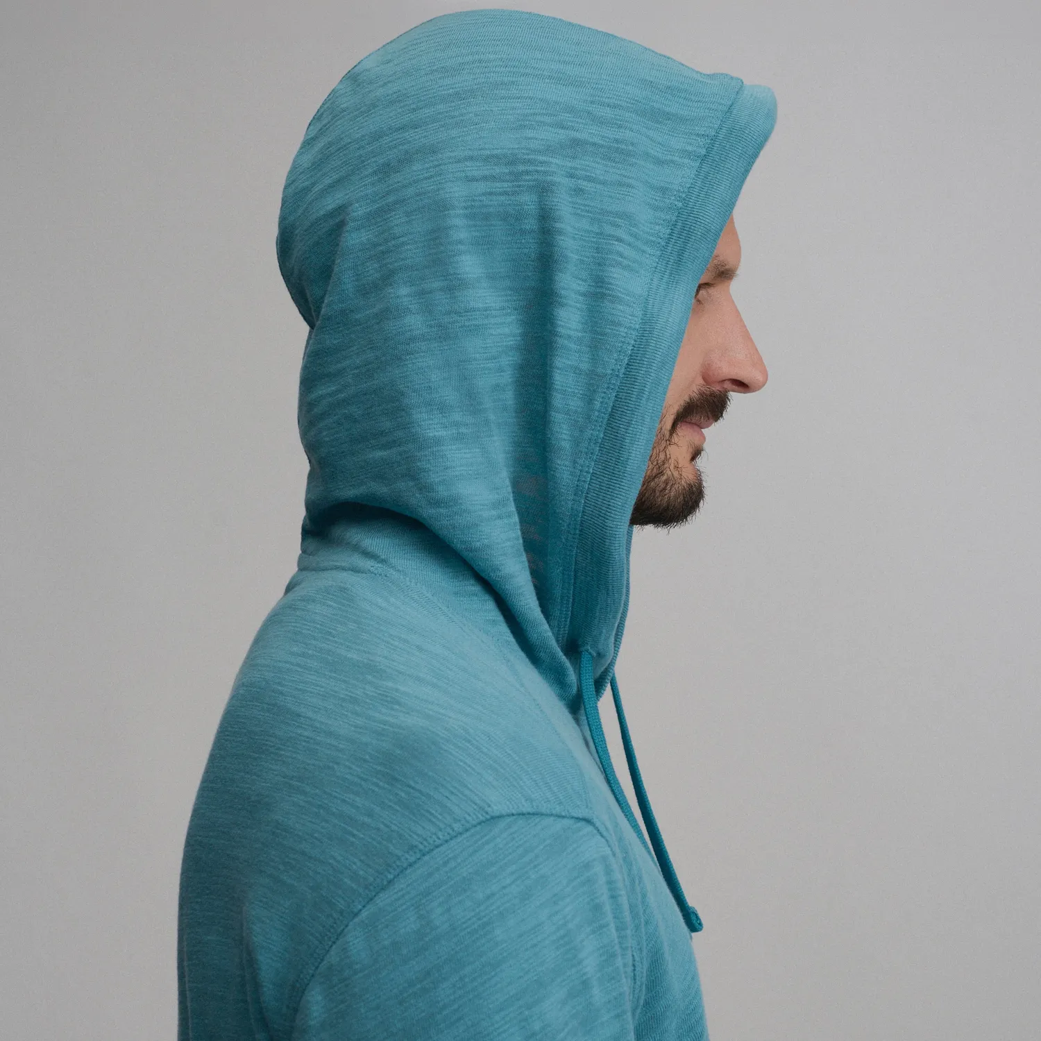 Eddie Bauer Slub Hoodie hanorac bumbac Azure