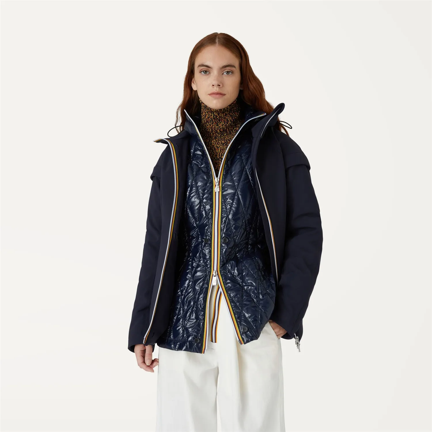 K-Way Soraye 3L Bonded Padded geaca dama bleumarin impermeabila