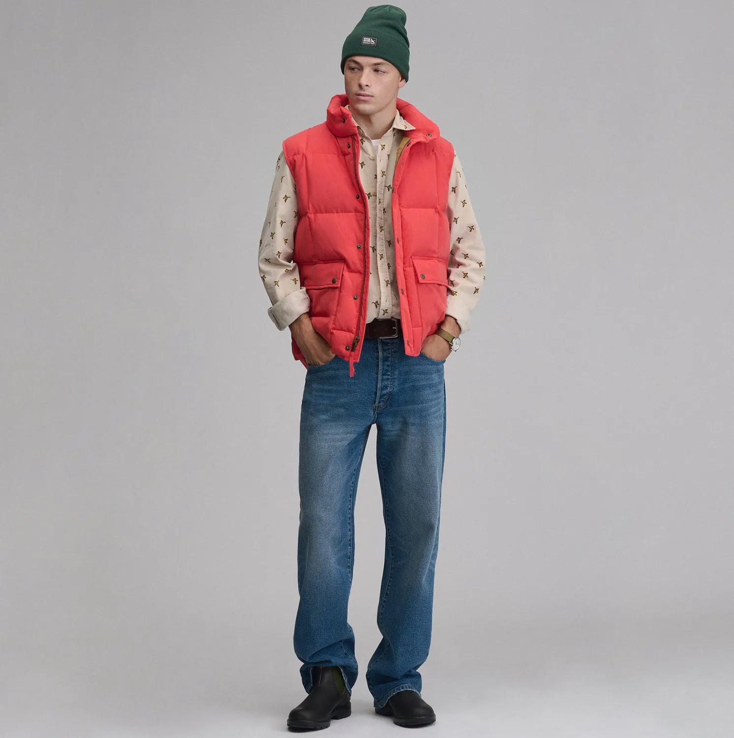 Eddie Bauer Corduroy camasa barbati Pumice imprimeu fin