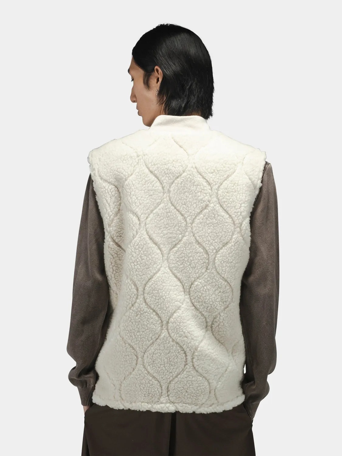 Alpha Industries Sherpa Onion Quilting vestă dune white călduros