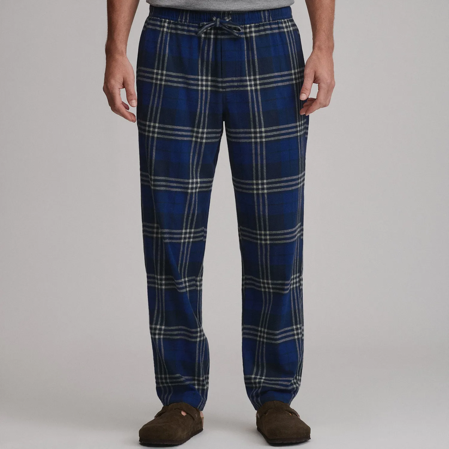 Eddie Bauer Flannel Woven pantaloni barbati bleumarin bumbac