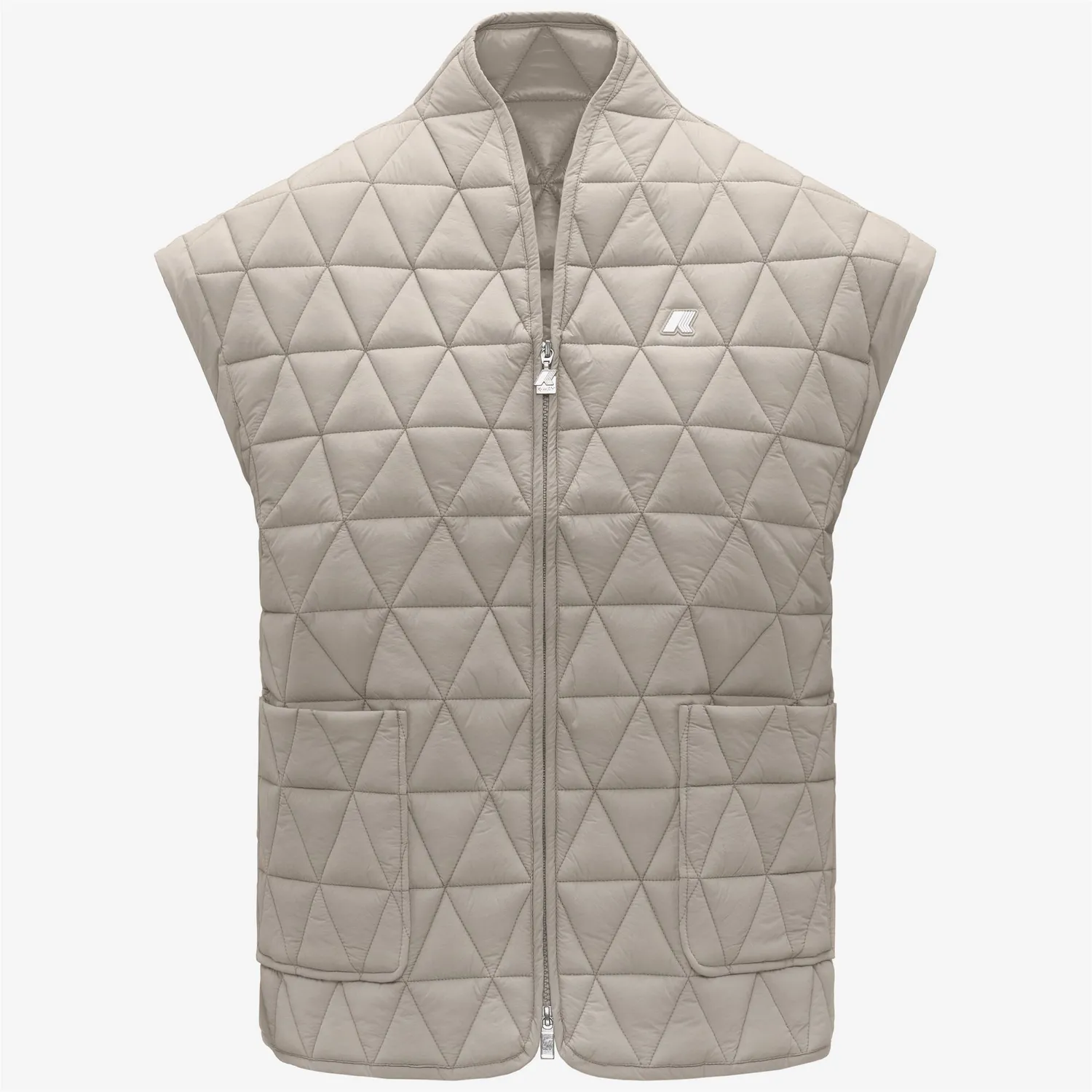 K-Way Saloire Diamond vesta dama bej matlasata
