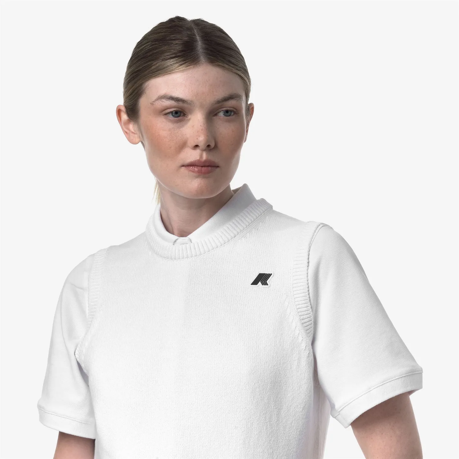 K-Way Jeano Mix Cotton Golf vesta White Bright din bumbac