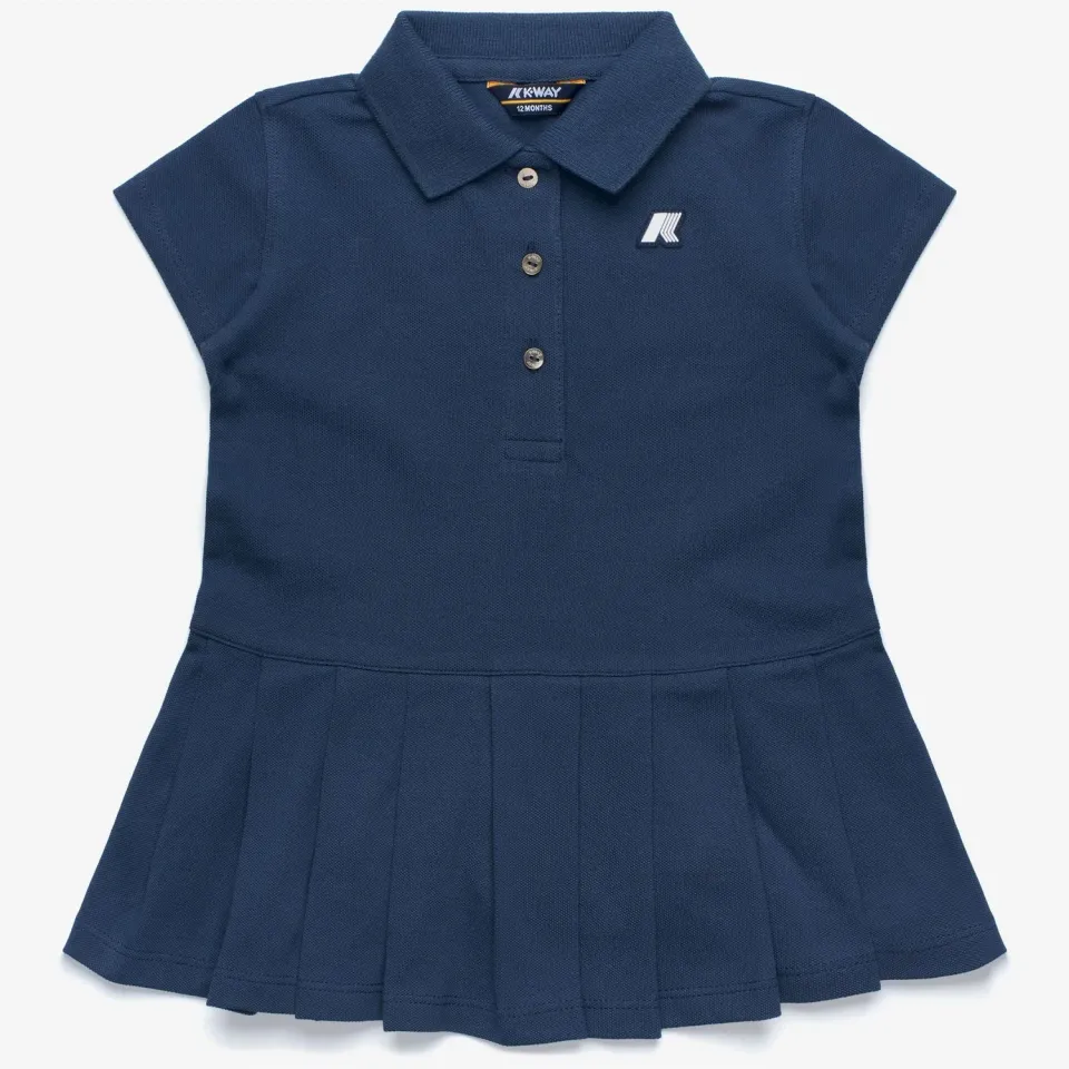 K-Way Dollie Pique E. Dollie rochie fete albastru insignia bumbac