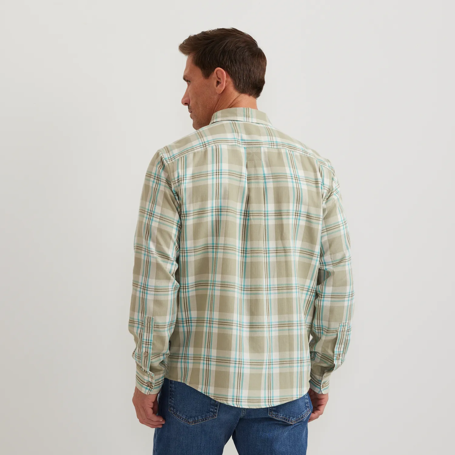 Eddie Bauer Tidelands cămașă mânecă lungă Blue Fog bumbac