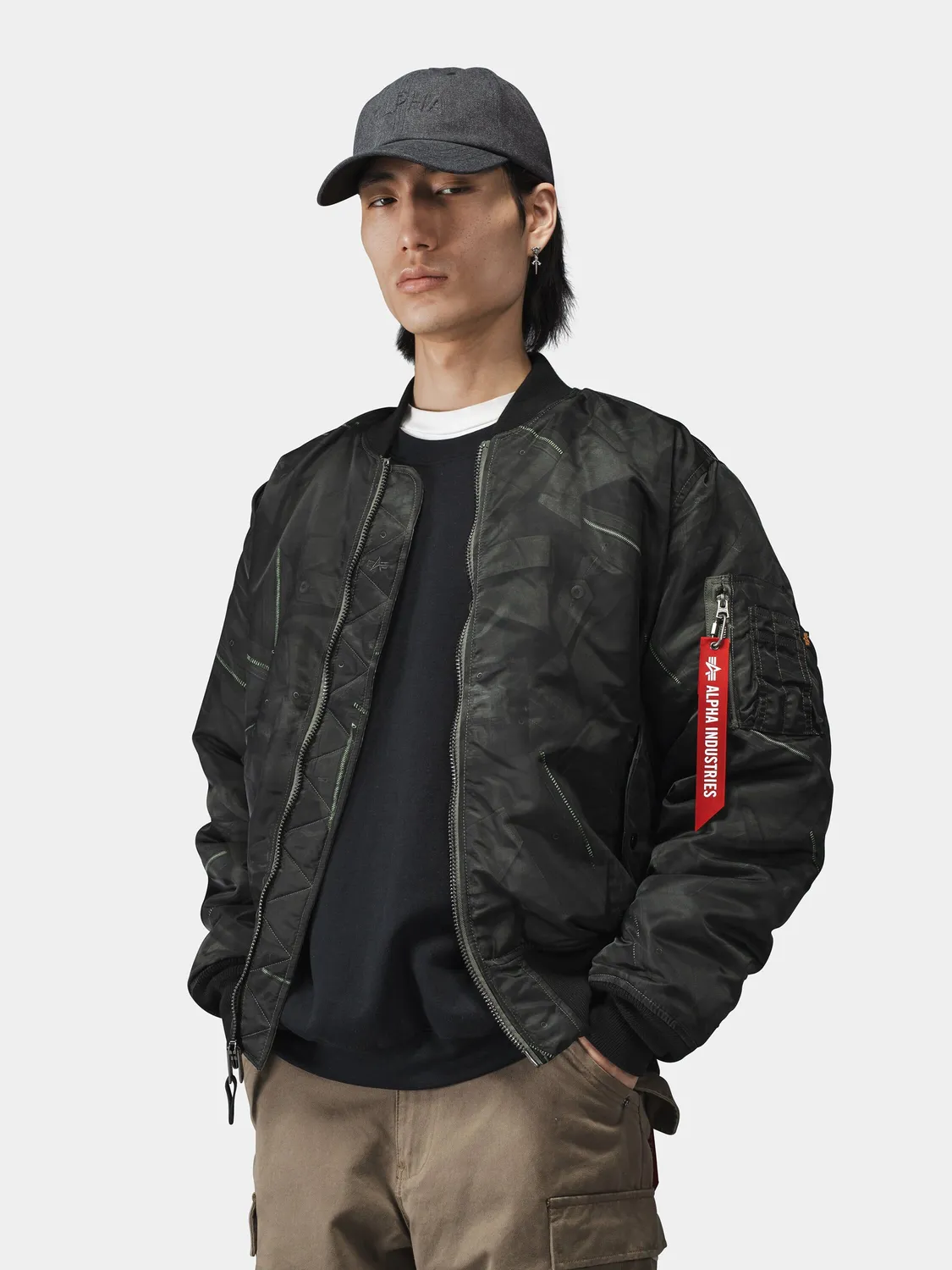 Alpha Industries MA-1 Zipper Print geaca bomber M-65