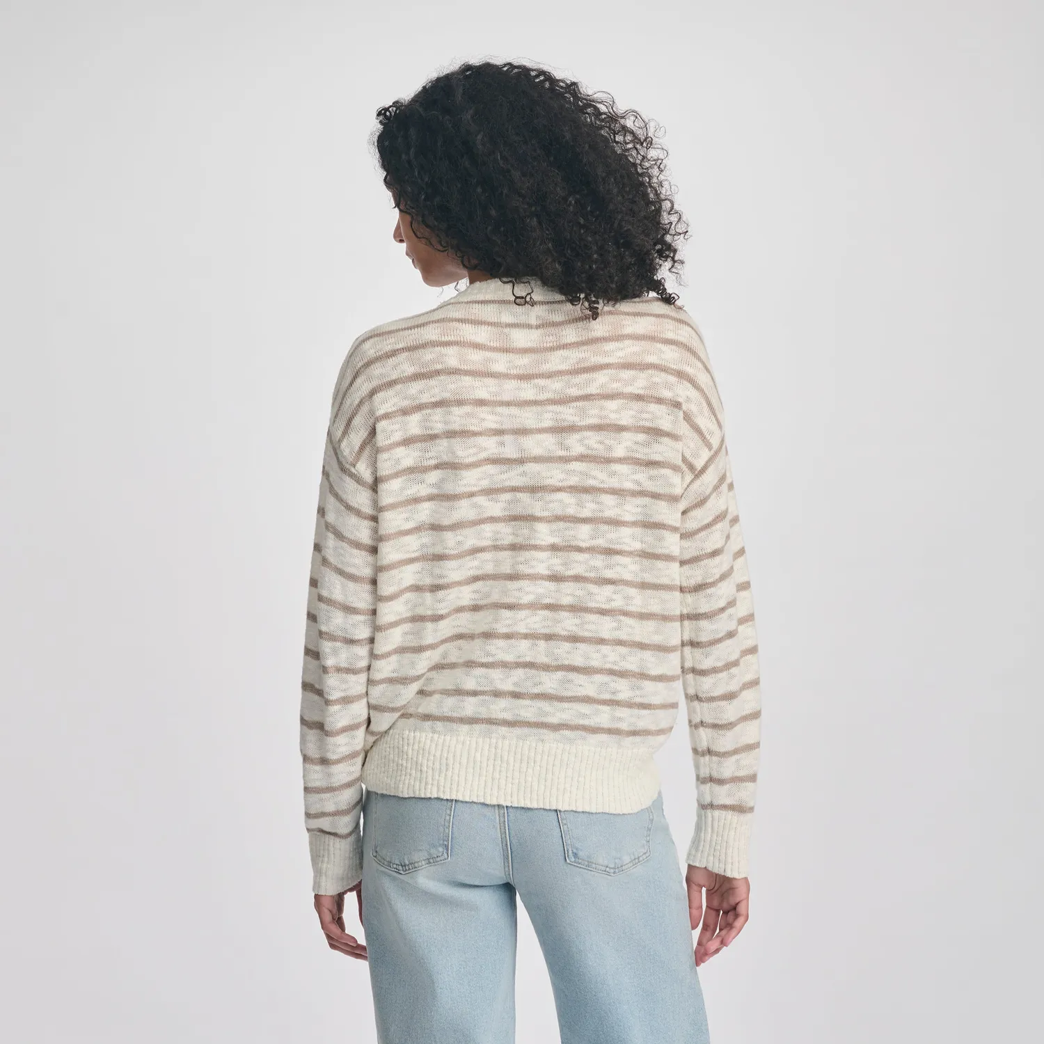 Eddie Bauer Slub Stripe pulover dama Pale Blue dungi