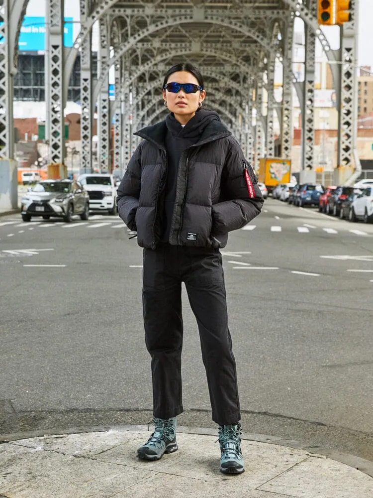 Alpha Industries Sierra Short parka dama neagra puf